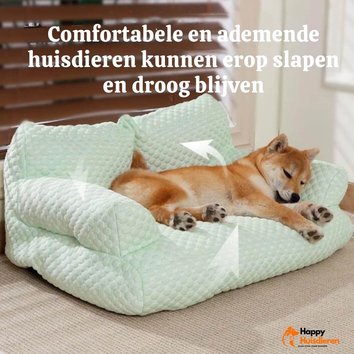 CoolRest Bed | Verkoelend hondenbed van ijszijde met antislipbodem & rugsteun