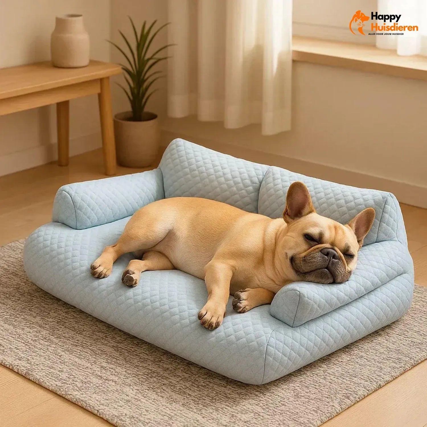 CoolRest Bed | Verkoelend hondenbed van ijszijde met antislipbodem & rugsteun