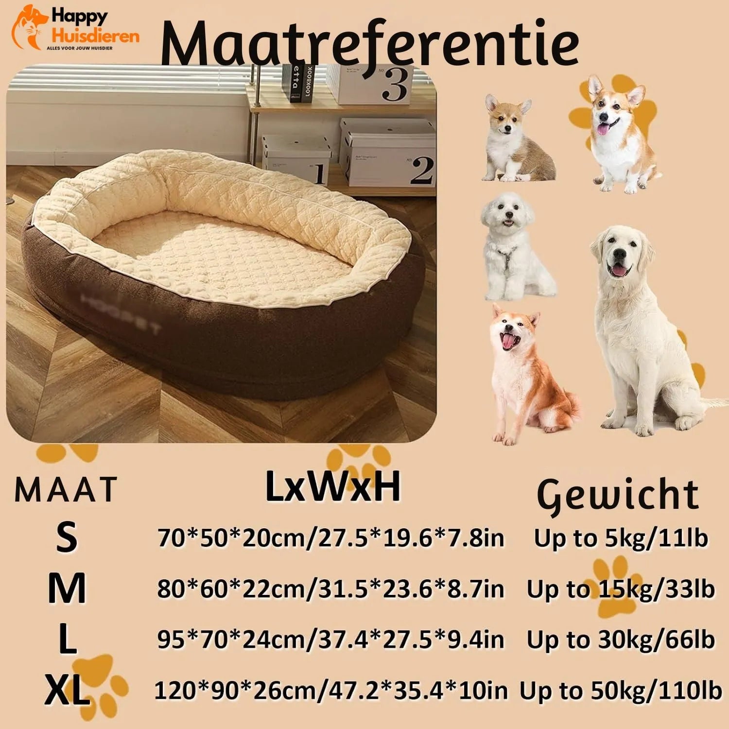 DonsDroom Nest | Grote Ovale Hondenmand voor Diepe Slaap