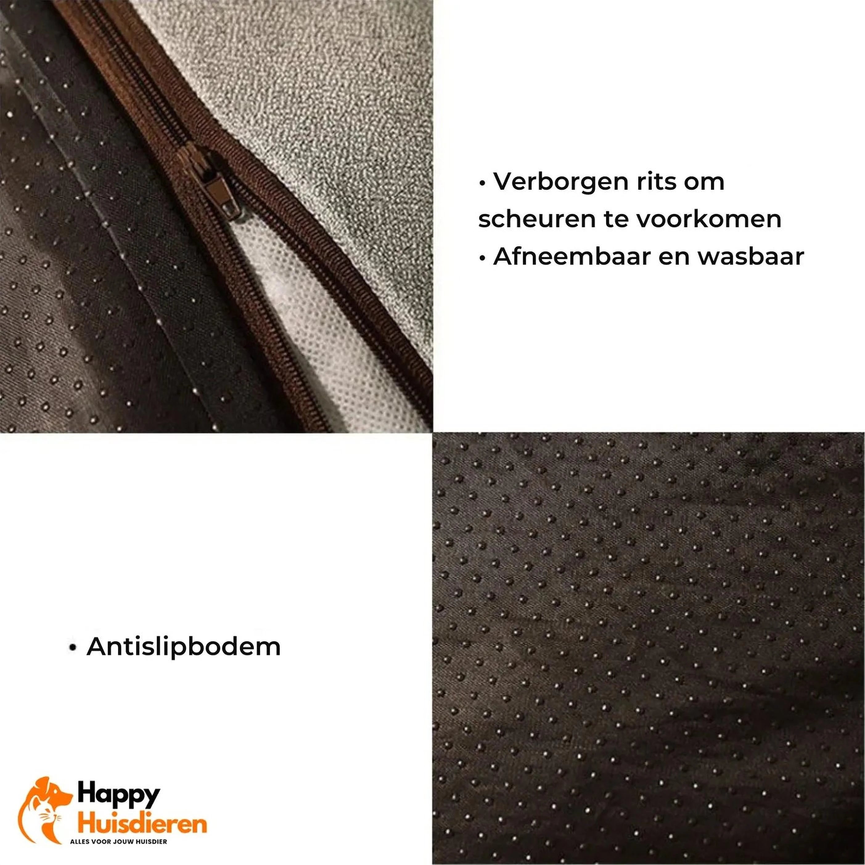 DreamRest | Orthopedisch hondenbed met hoofdsteun en wasbare hoes