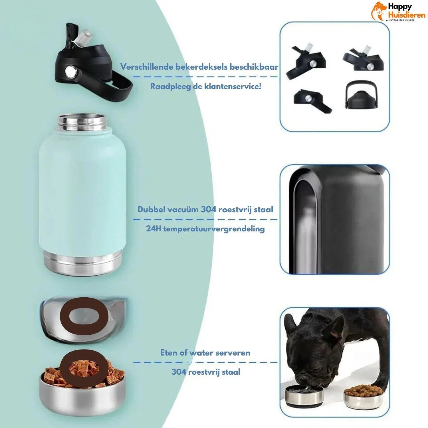 DrinkEase | Handige fles voor hydratatie onderweg voor hond en kat