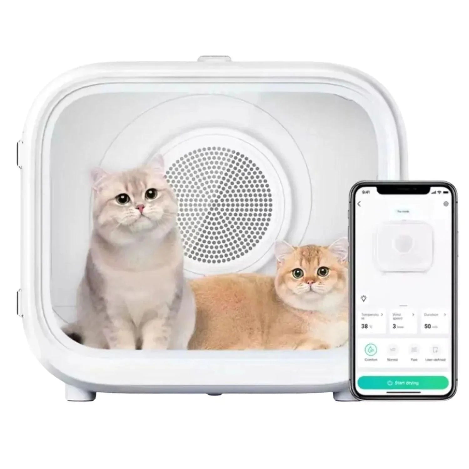 DryHaven | Stille Huisdierendroger met 360° Luchtstroom & Veilig Warmtebeheer
