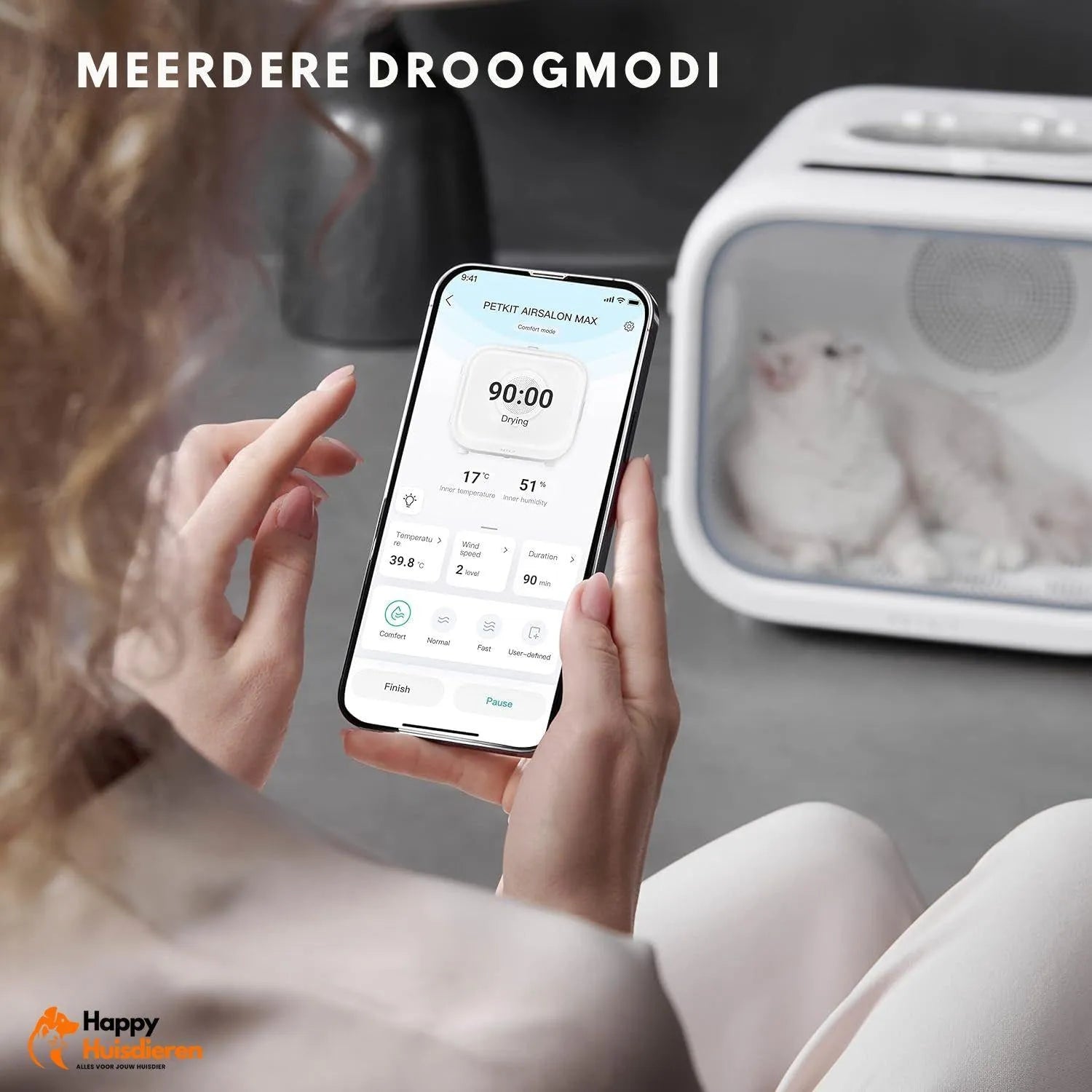 DryHaven | Stille Huisdierendroger met 360° Luchtstroom & Veilig Warmtebeheer