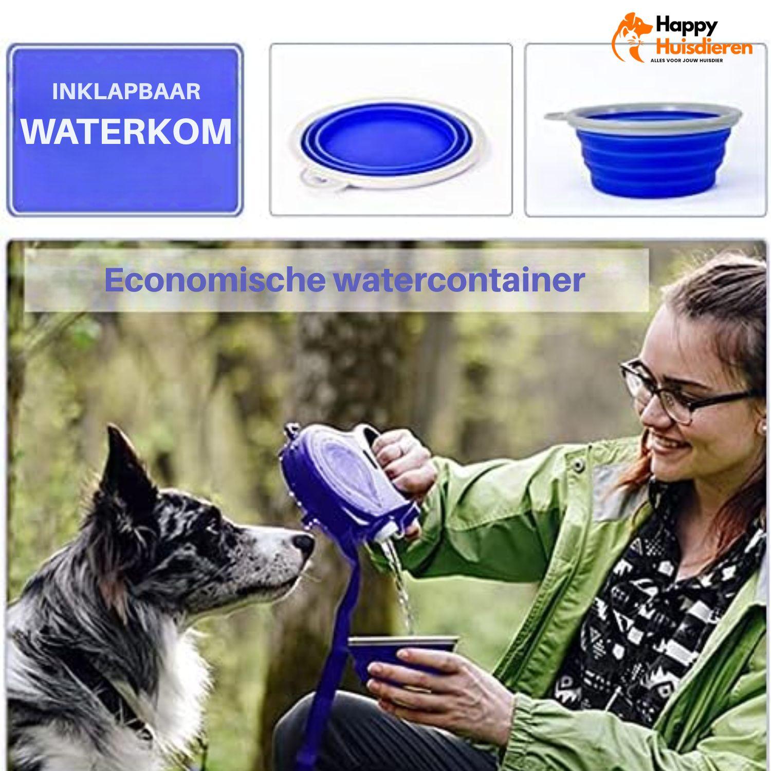 WalkEase Duo | Multifunctionele Hondenriem met Drink- en Voerfunctie