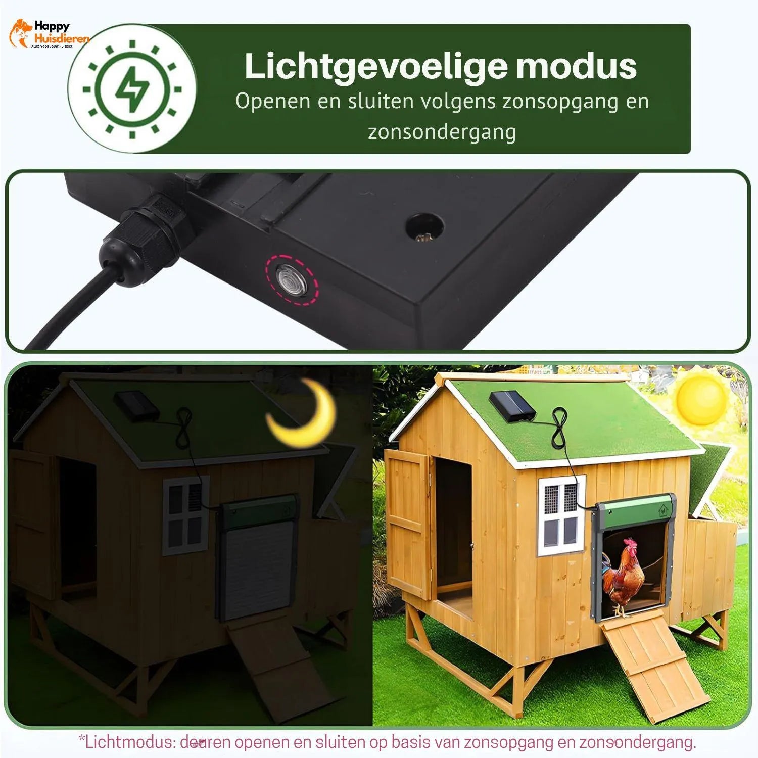 AutoHen Door | Slimme automatische kippenhokdeur met sensoren