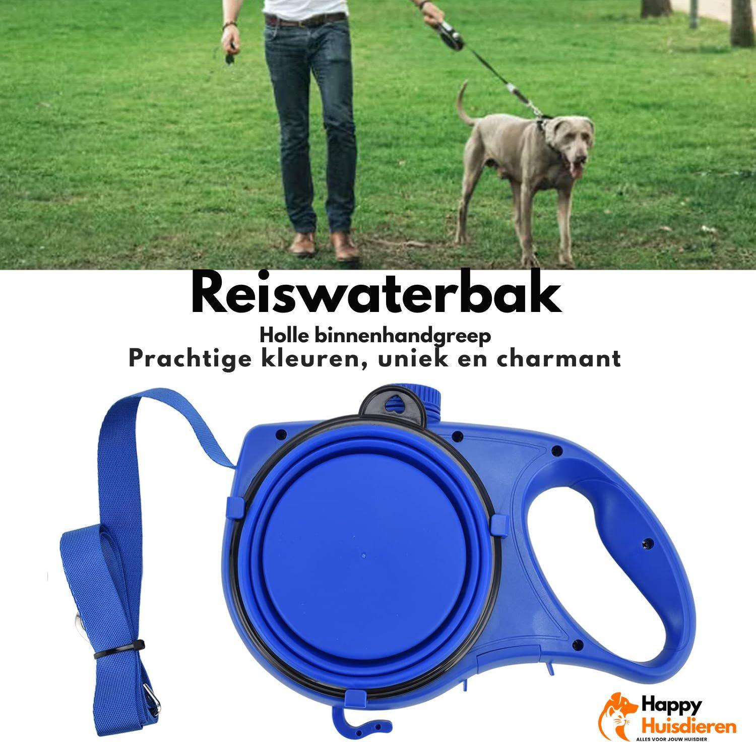 WalkEase Duo | Multifunctionele Hondenriem met Drink- en Voerfunctie