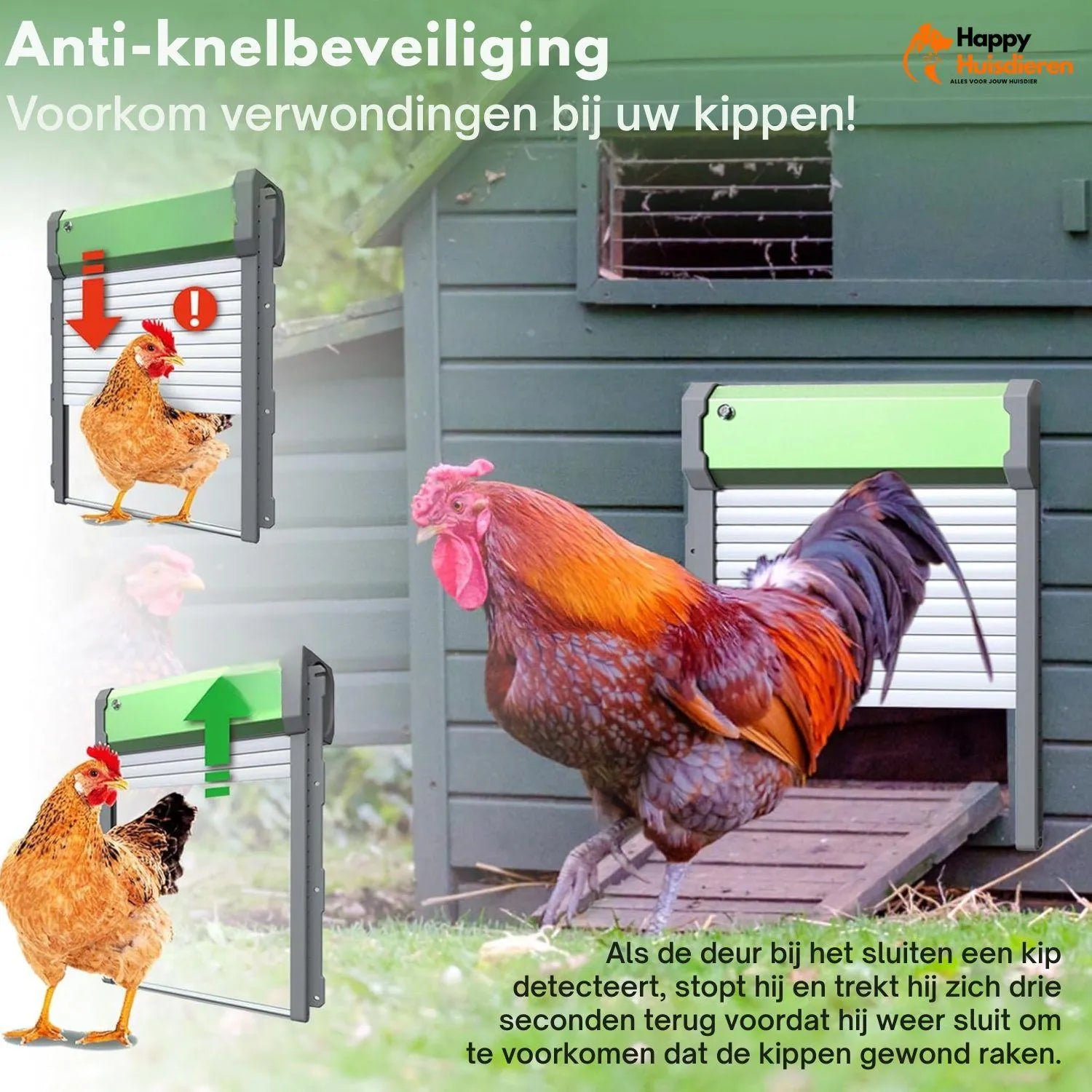AutoHen Door | Slimme automatische kippenhokdeur met sensoren