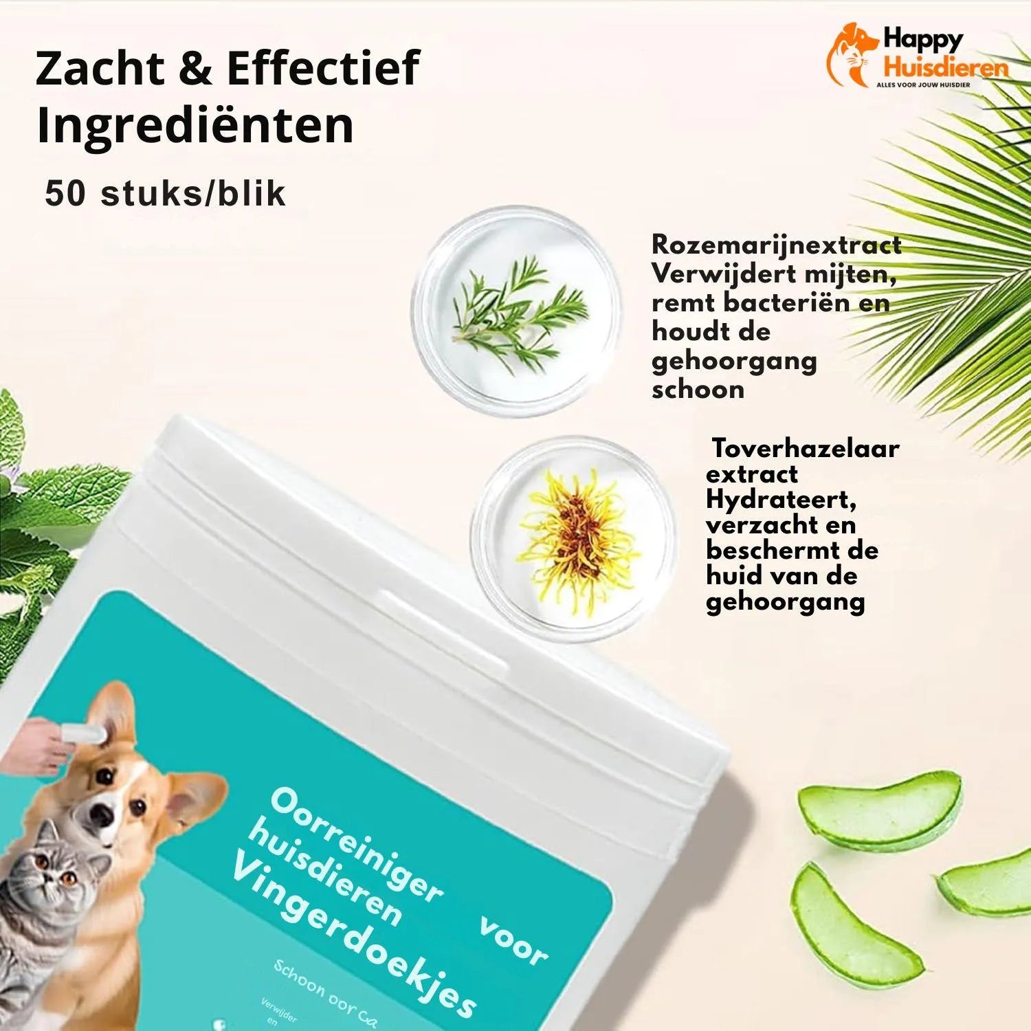 EarEase | Reinigende oor-doekjes – kalmerend & veilig voor honden en katten