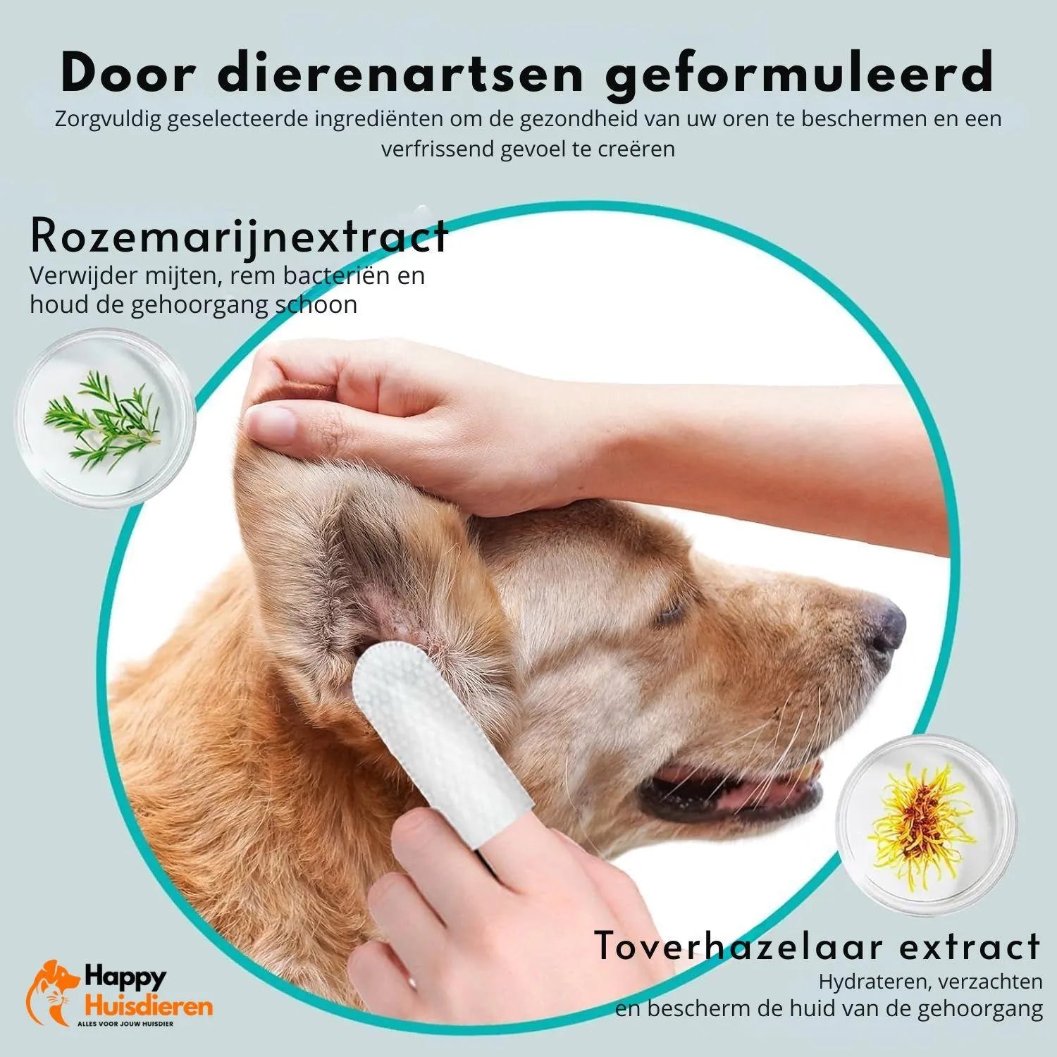 EarEase | Reinigende oor-doekjes – kalmerend & veilig voor honden en katten