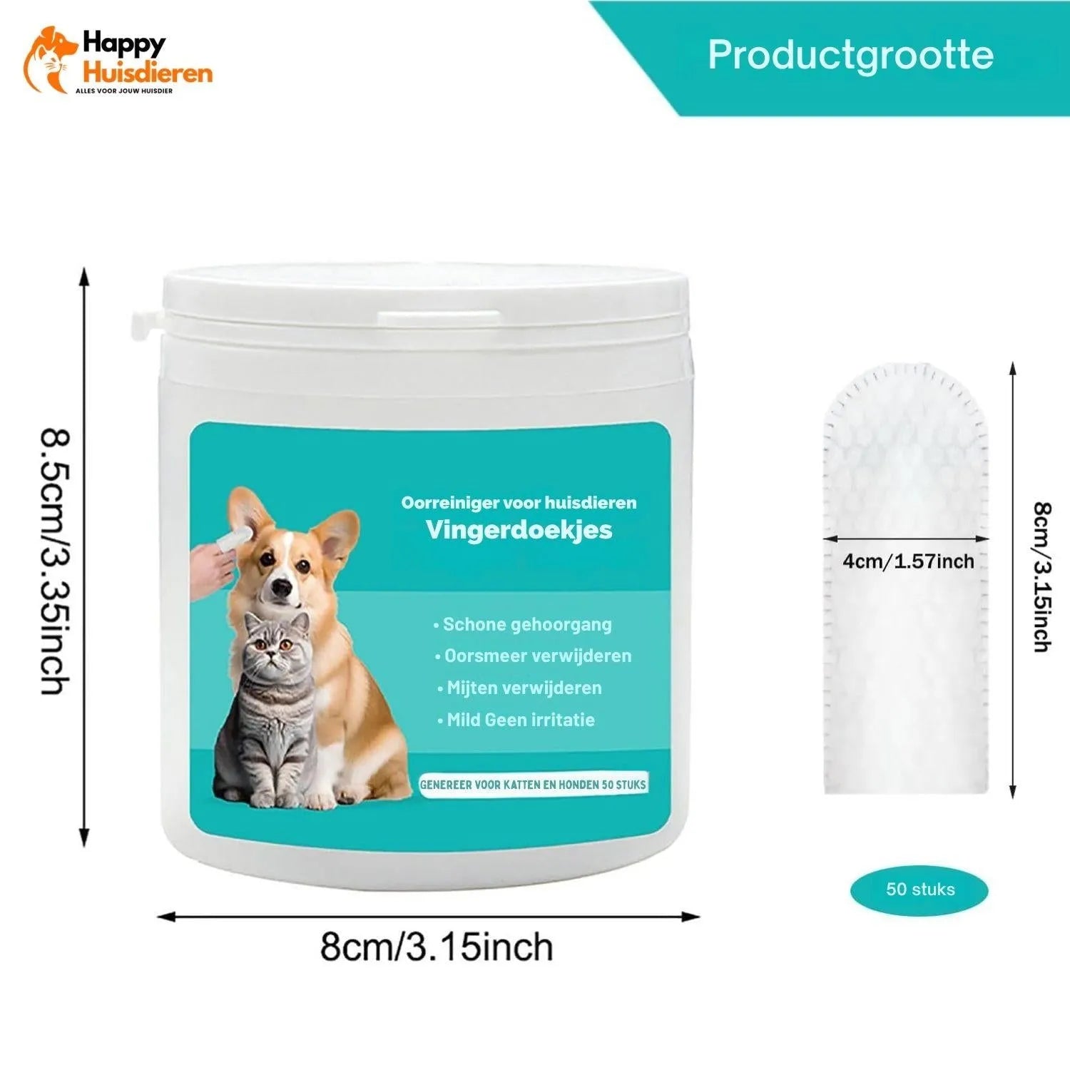 EarEase | Reinigende oor-doekjes – kalmerend & veilig voor honden en katten