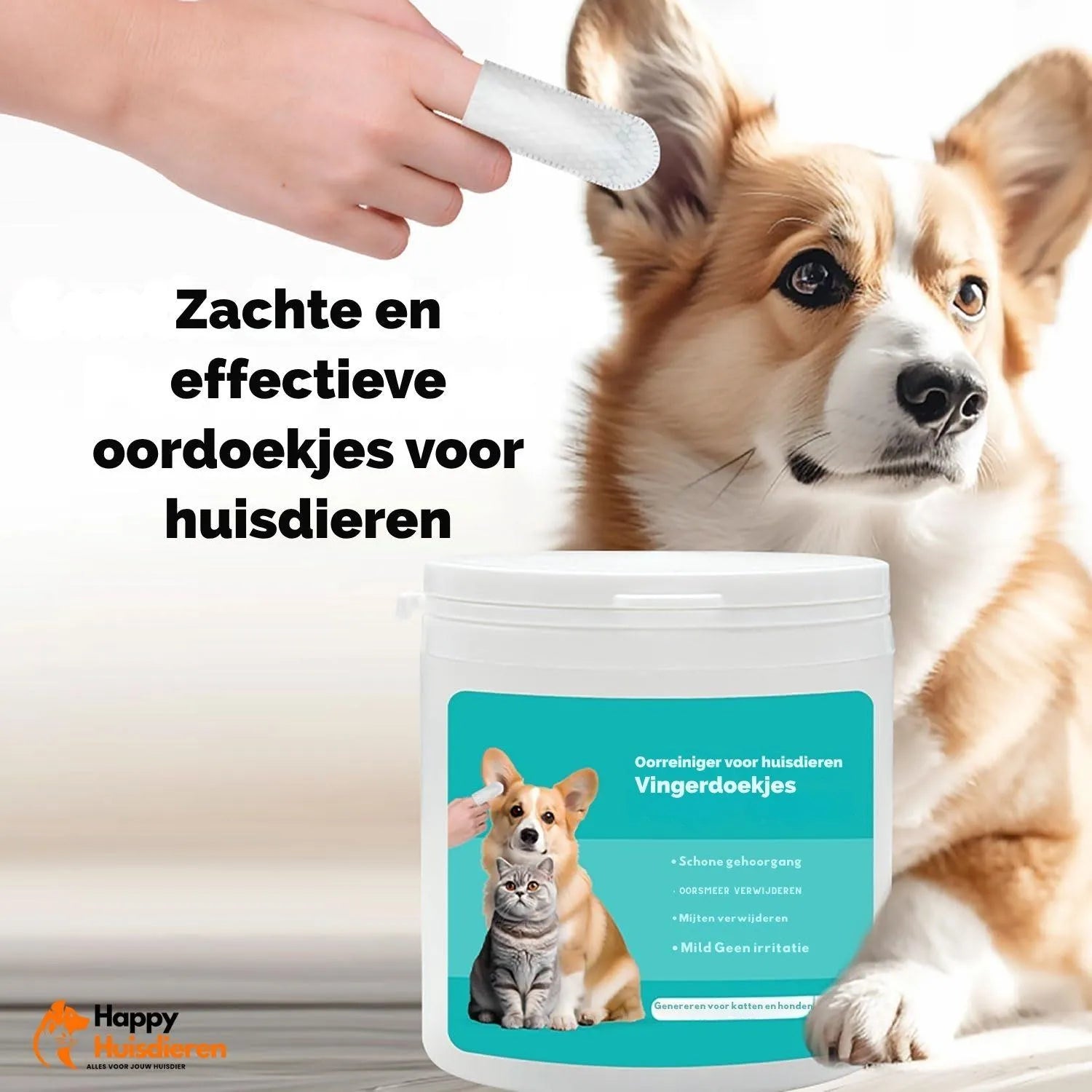 EarEase | Reinigende oor-doekjes – kalmerend & veilig voor honden en katten