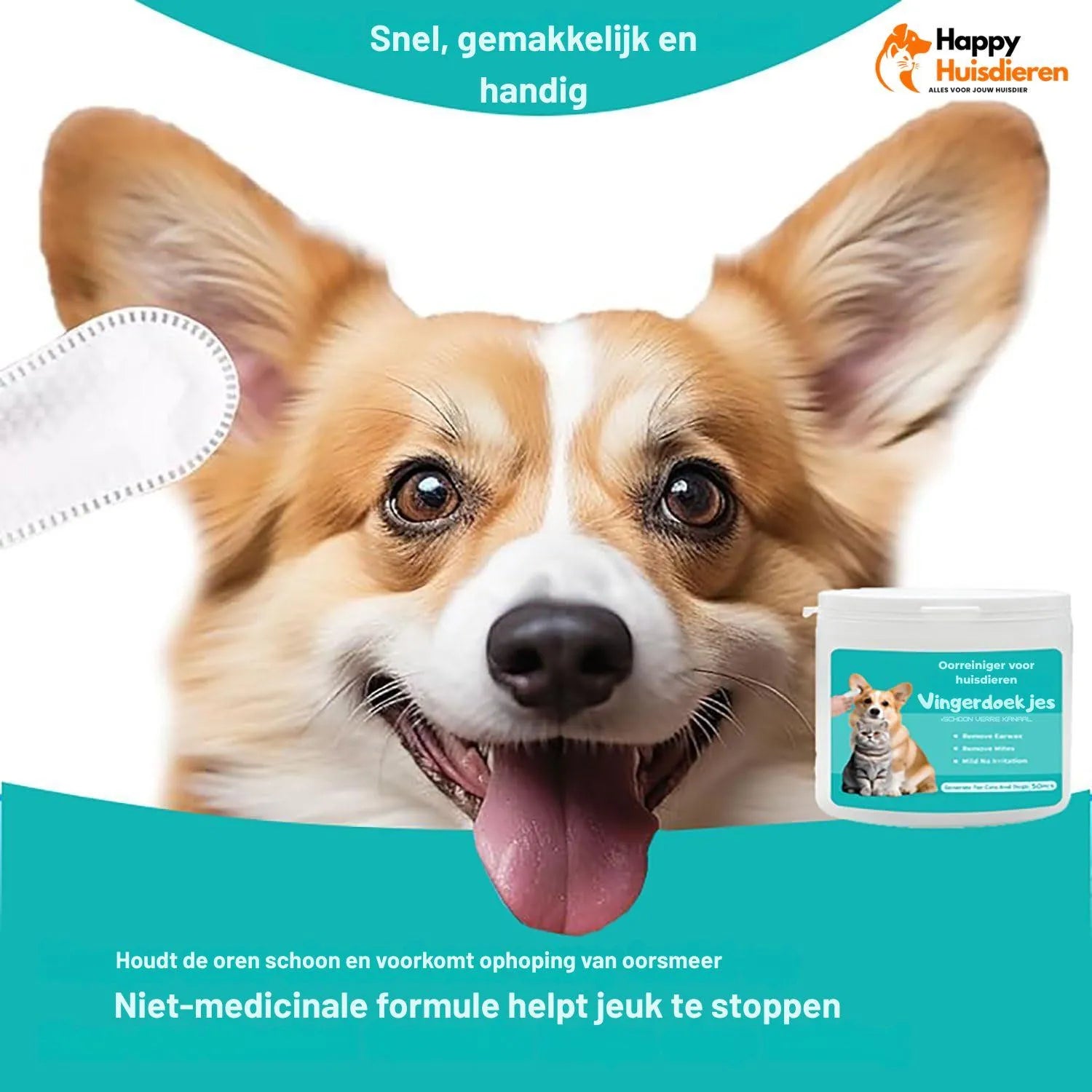 EarEase | Reinigende oor-doekjes – kalmerend & veilig voor honden en katten