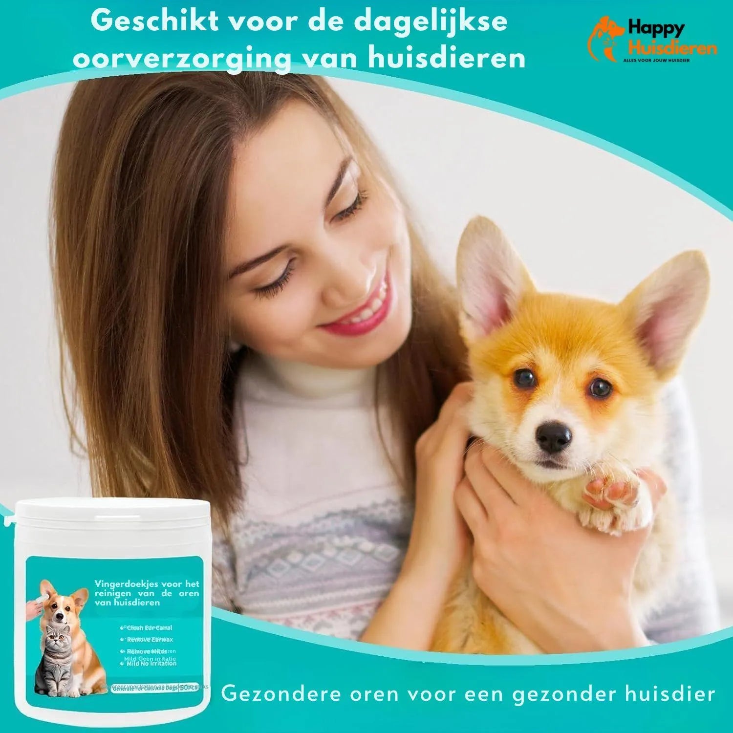 EarEase | Reinigende oor-doekjes – kalmerend & veilig voor honden en katten