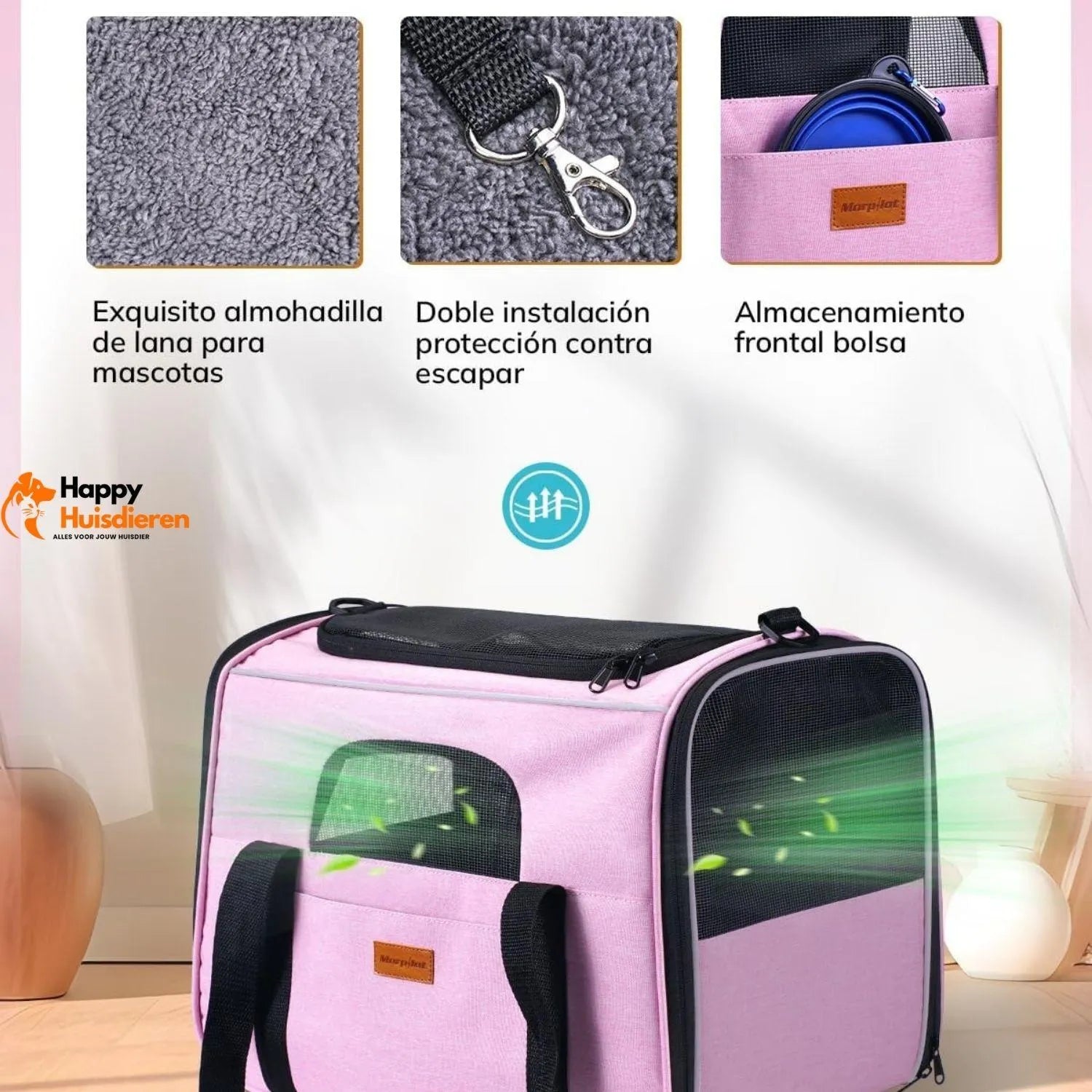 EasyPet Voyager | Draagbare Transporttas voor Huisdieren met Ademend Gaas en Verwijderbare Mat