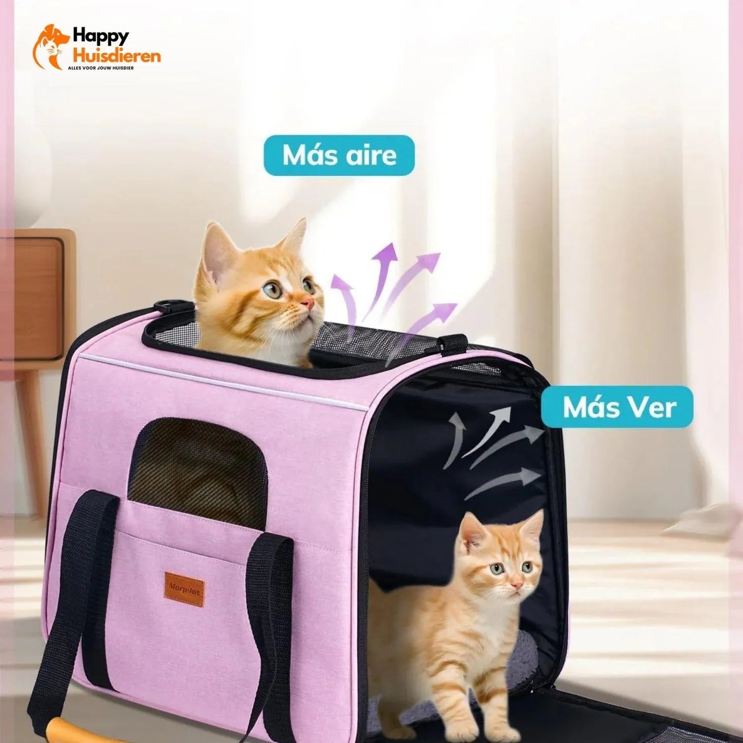 EasyPet Voyager | Draagbare Transporttas voor Huisdieren met Ademend Gaas en Verwijderbare Mat