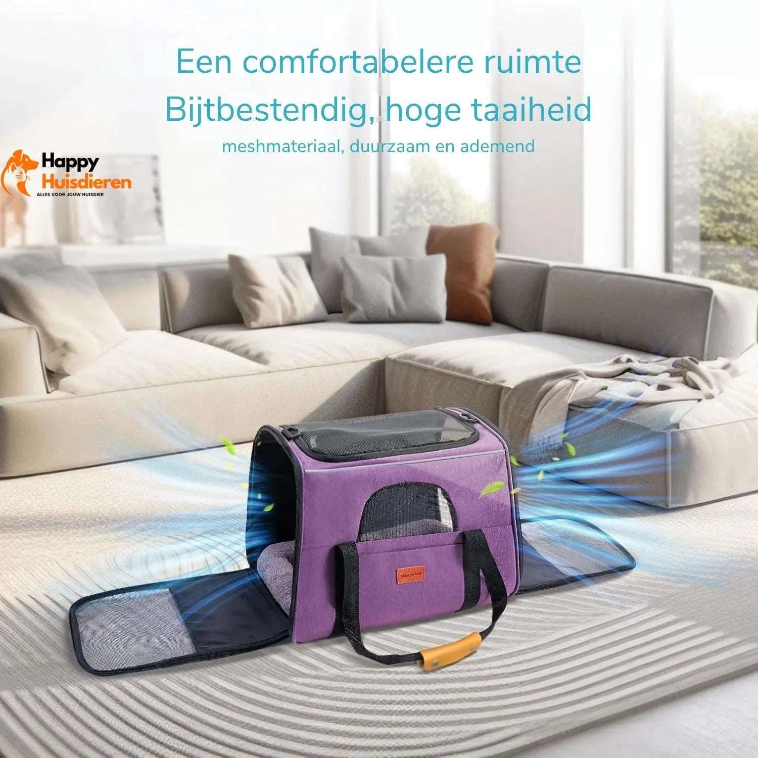 EasyPet Voyager | Draagbare Transporttas voor Huisdieren met Ademend Gaas en Verwijderbare Mat