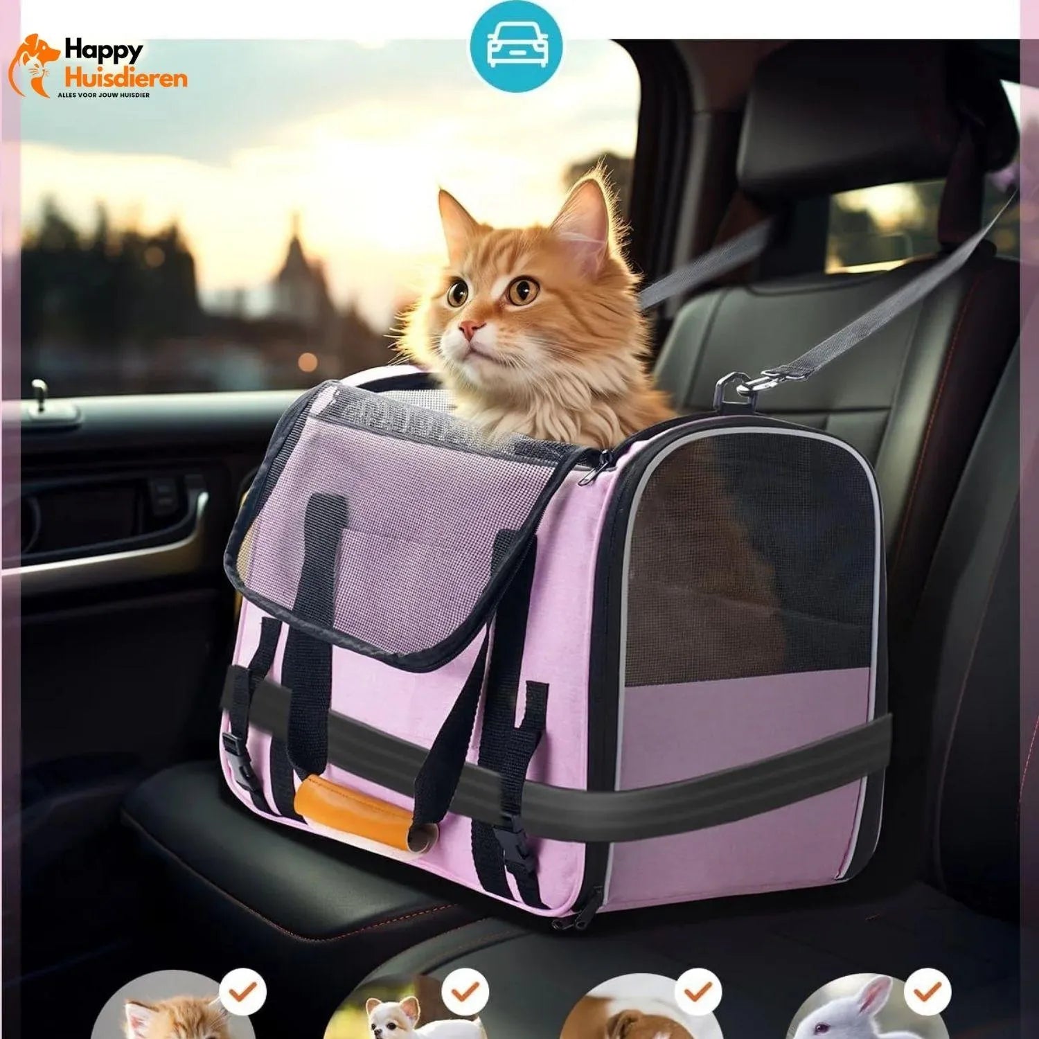 EasyPet Voyager | Draagbare Transporttas voor Huisdieren met Ademend Gaas en Verwijderbare Mat