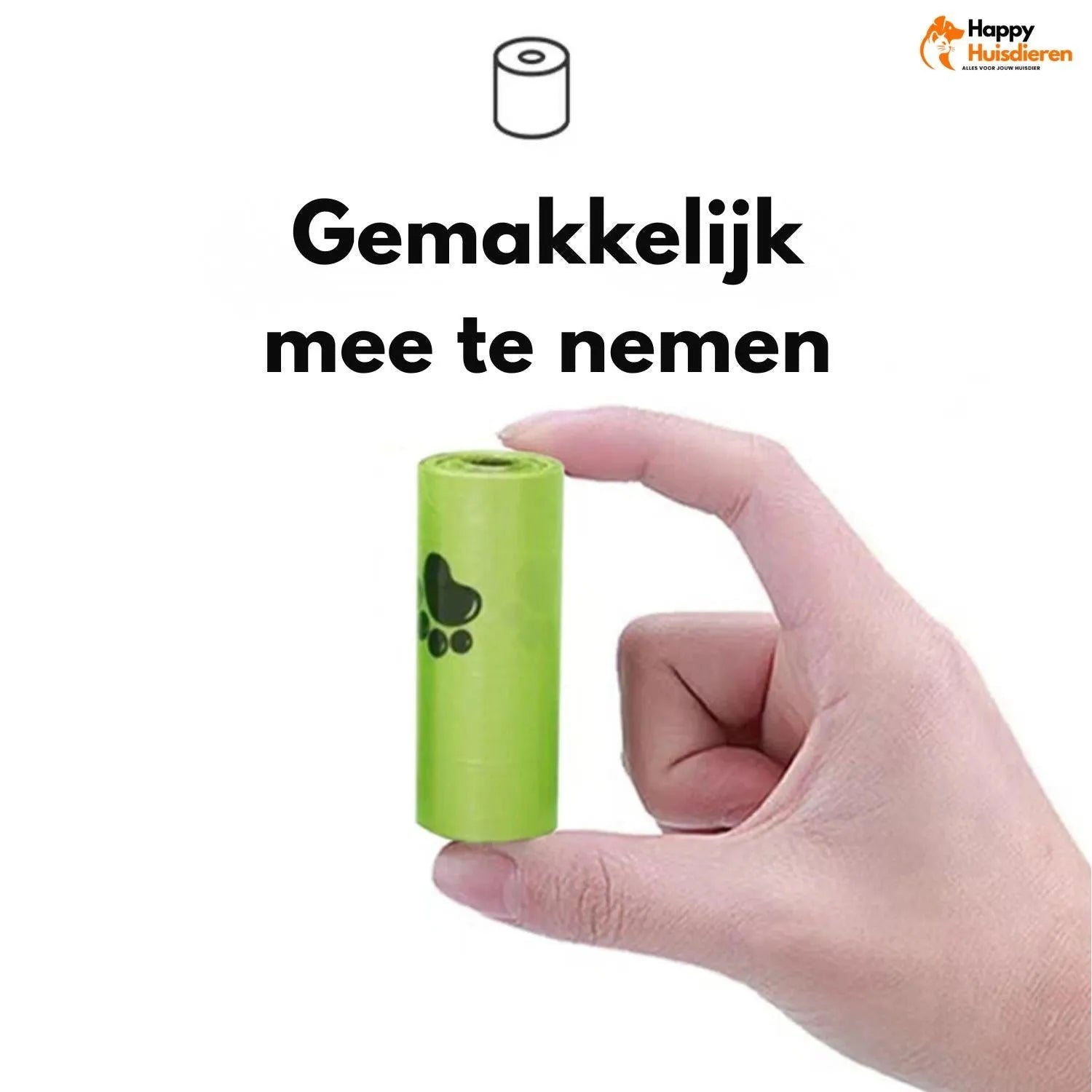 EcoGlow Set | Lekvrije poepzakjes voor huisdieren met zaklampdispenser