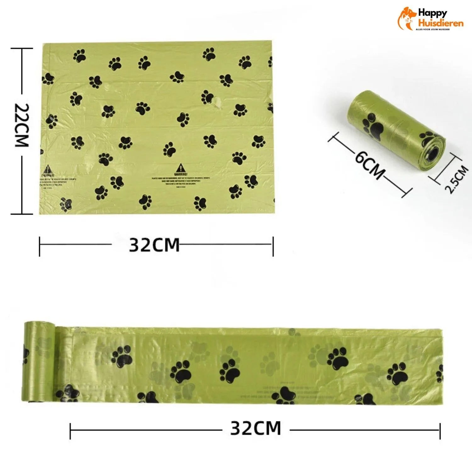 EcoGlow Set | Lekvrije poepzakjes voor huisdieren met zaklampdispenser