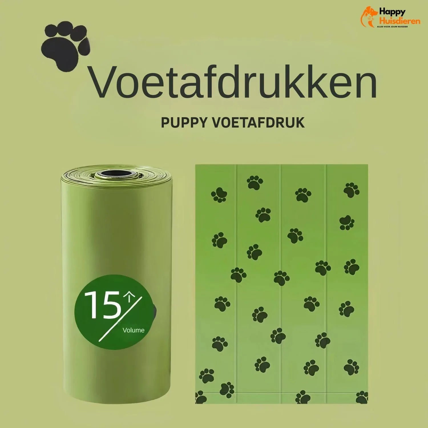 EcoGlow Set | Lekvrije poepzakjes voor huisdieren met zaklampdispenser