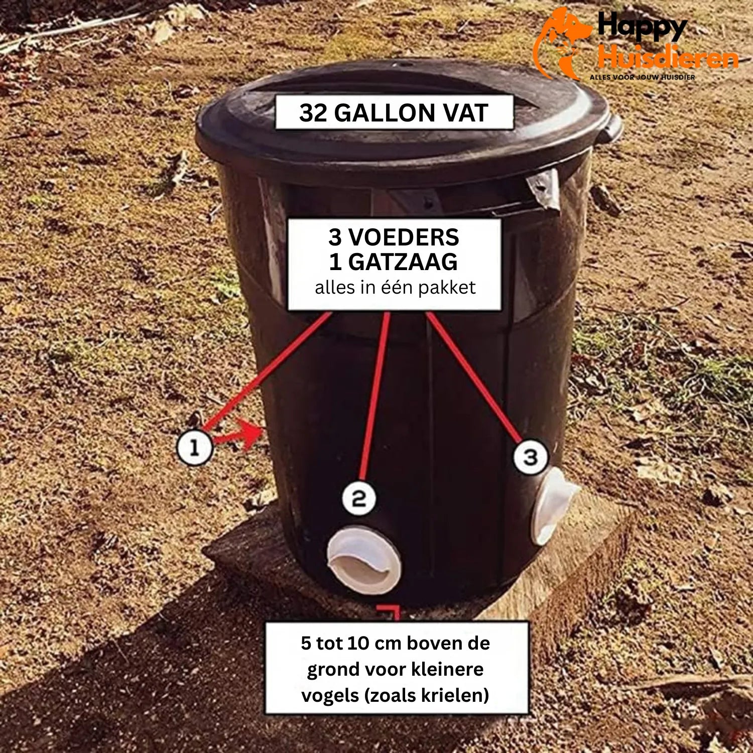 FeedFlow | Automatisch Kippenvoerstation Zonder Stroom – Hygiënisch & Tijdbesparend