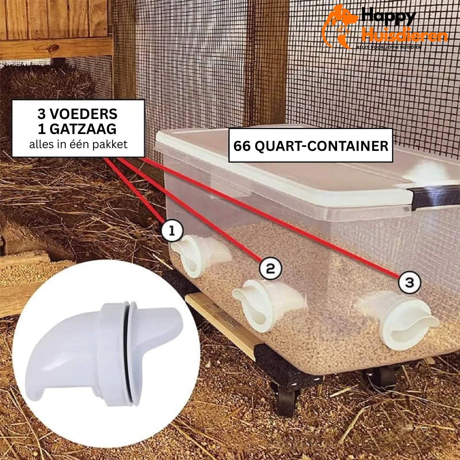 FeedFlow | Automatisch Kippenvoerstation Zonder Stroom – Hygiënisch & Tijdbesparend