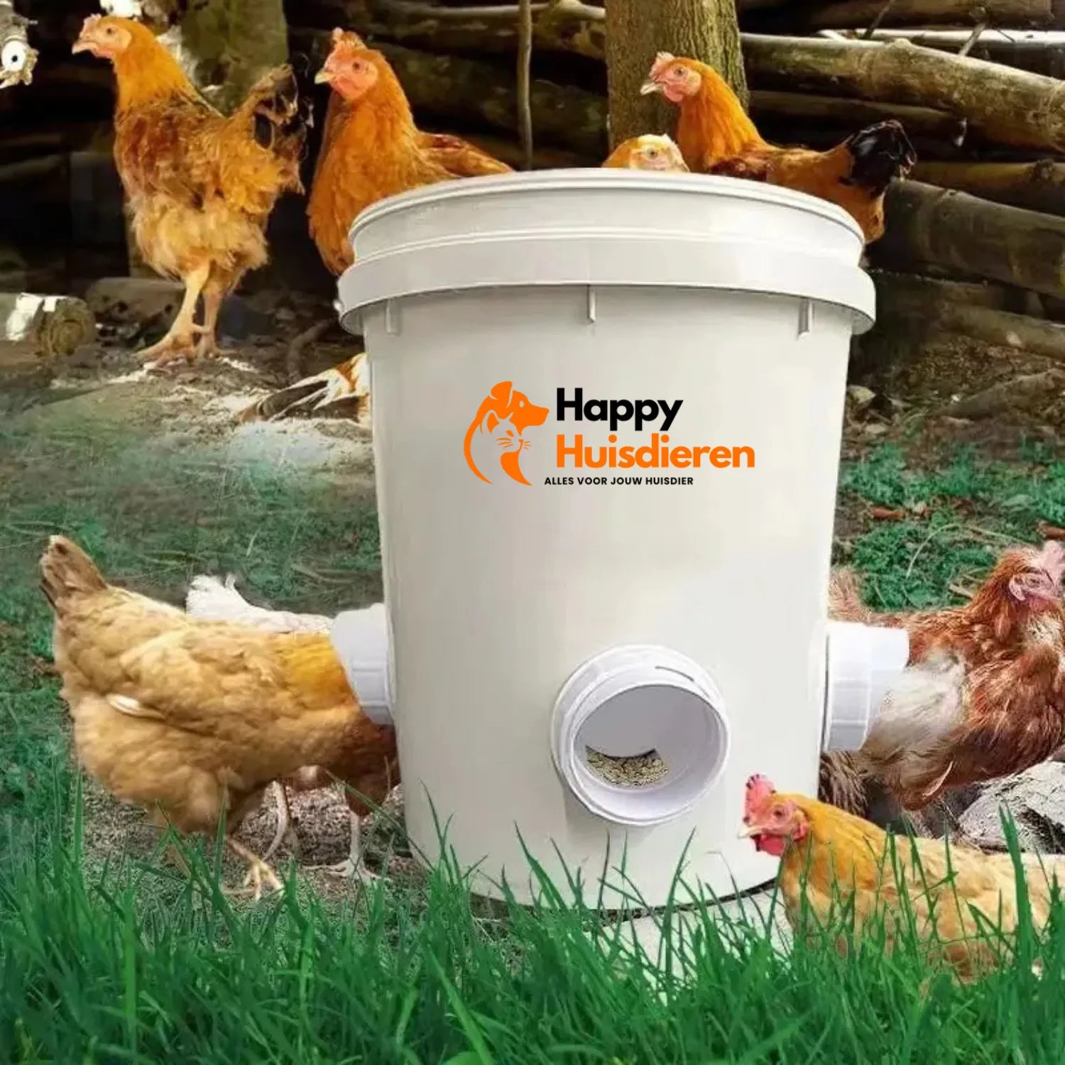 FeedFlow | Automatisch Kippenvoerstation Zonder Stroom – Hygiënisch & Tijdbesparend