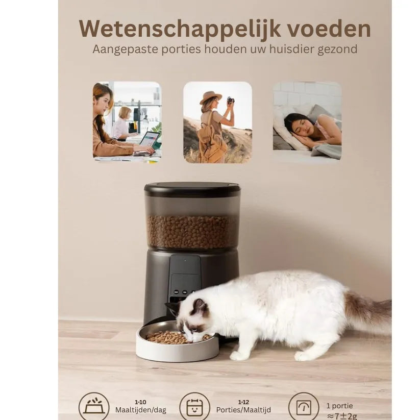 FeedSmart Voerautomaat | WiFi Huisdierdispenser met App en Stemfunctie