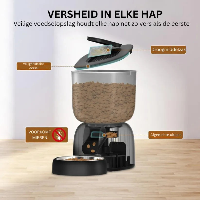 FeedSmart Voerautomaat | WiFi Huisdierdispenser met App en Stemfunctie