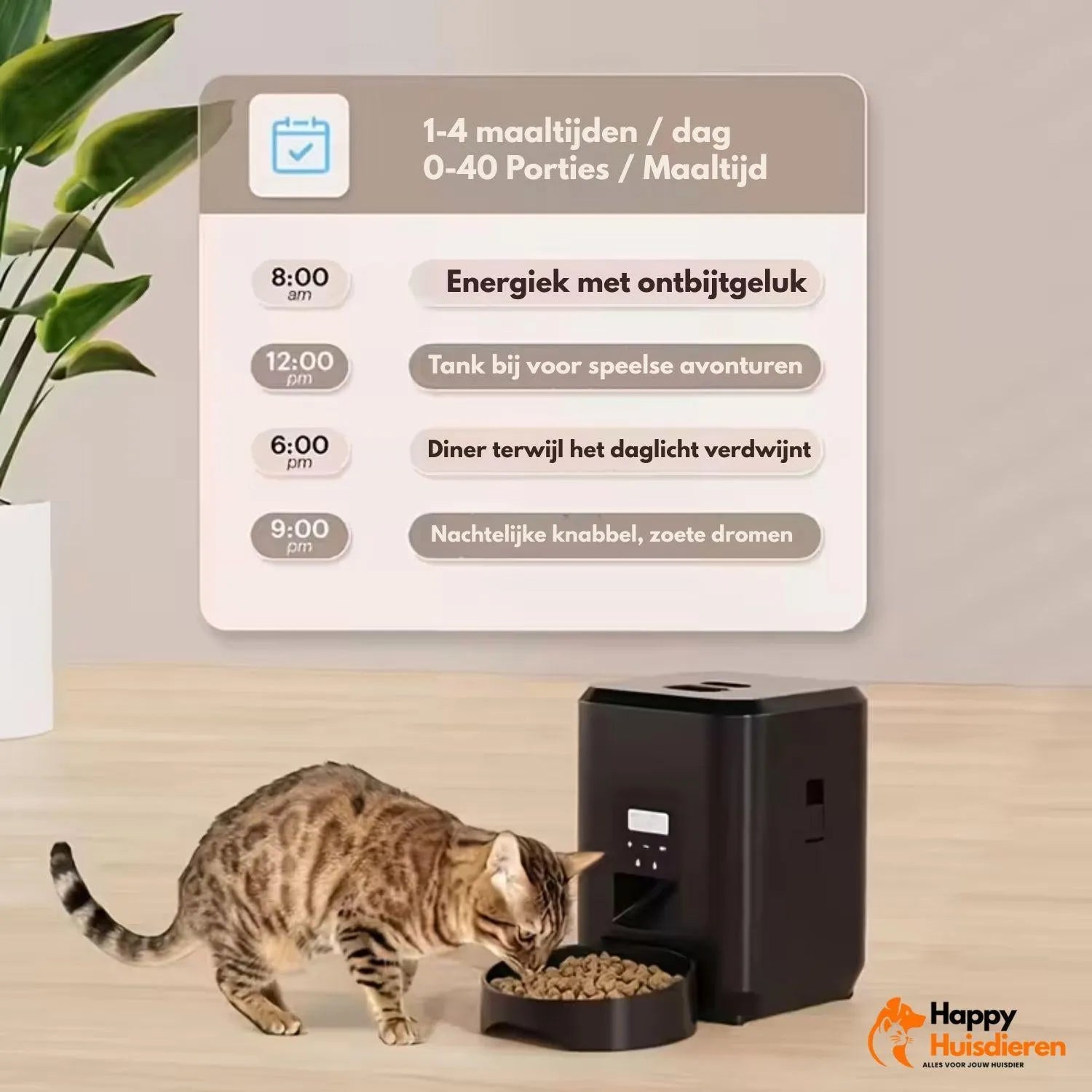 Feedy | Automatische voerbak voor honden en katten met app-bediening en portiecontrole