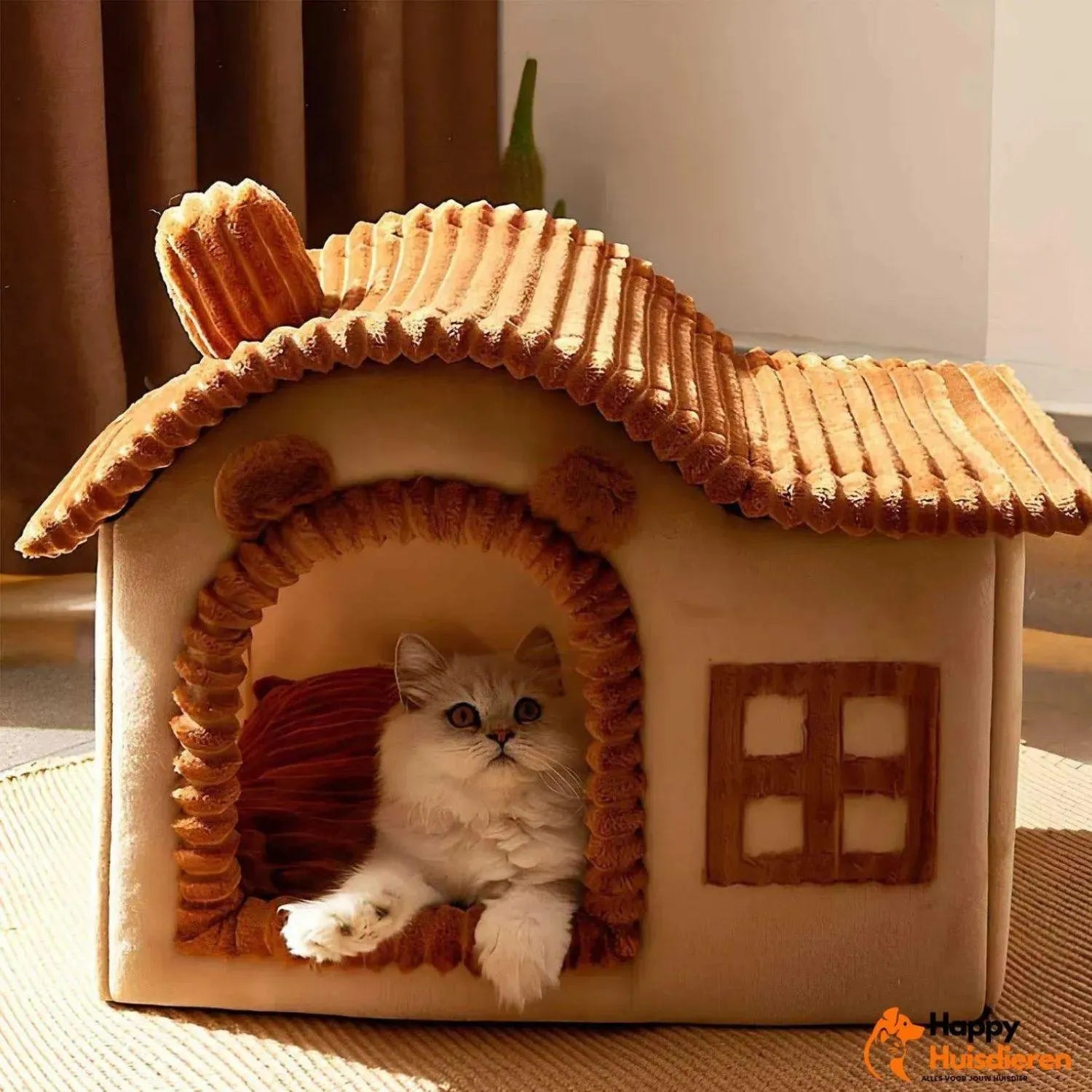 FelineCave | Knusse kattenmand met beschutte ingang