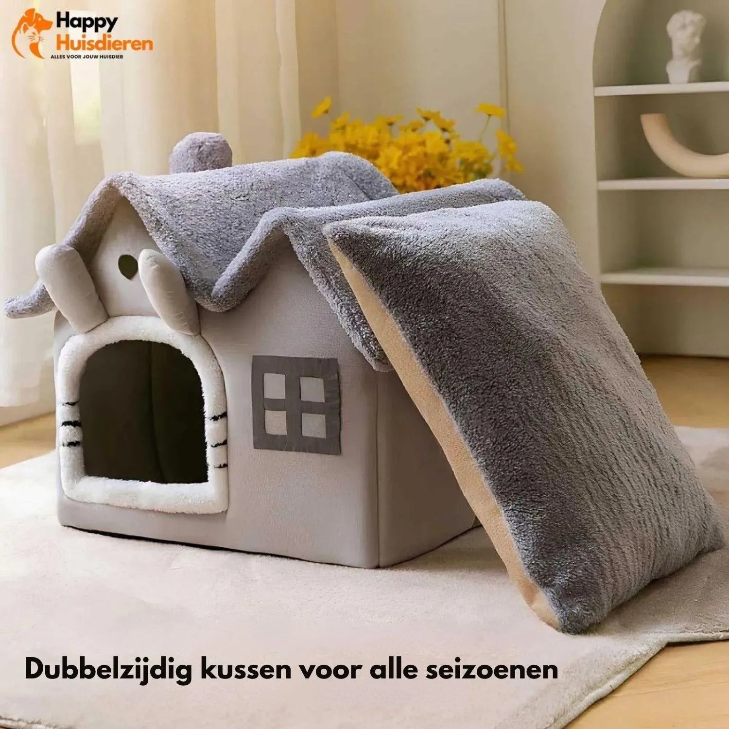 FelineCave | Knusse kattenmand met beschutte ingang