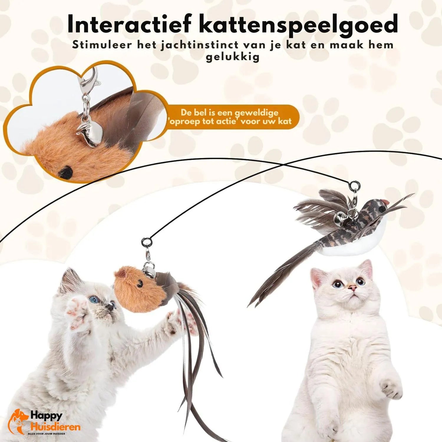 FlyChase Toy | Interactief kattenspeeltje met vogels & zuignap – stimuleert spel en beweging