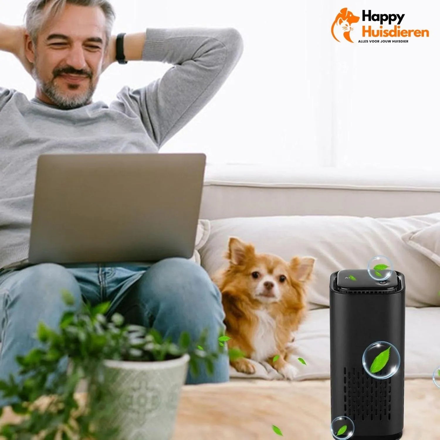 FreshPaws | Geurverwijderaar voor huisdieren – stille luchtreiniger met fris resultaat