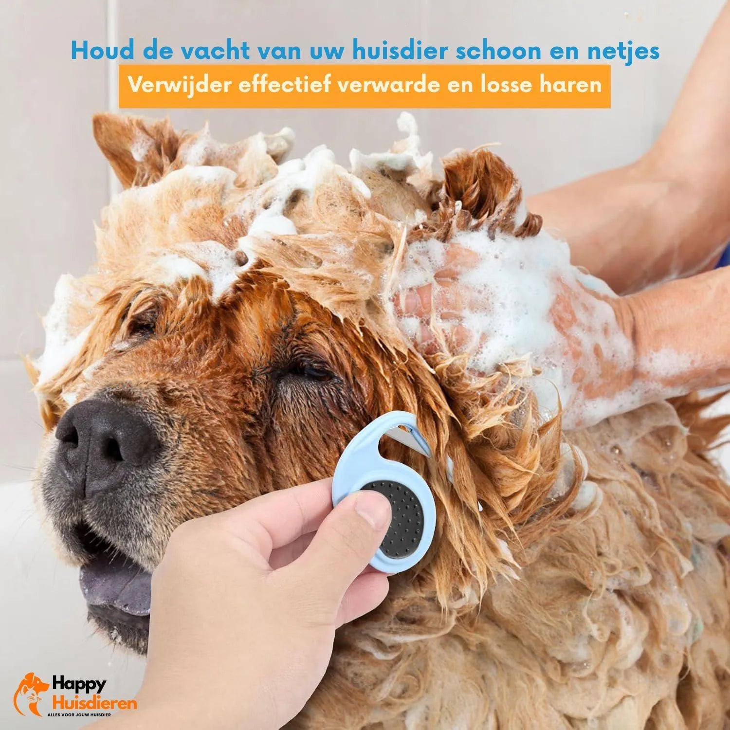 FurEase | Anti-klit borstel voor honden en katten – zacht & effectief