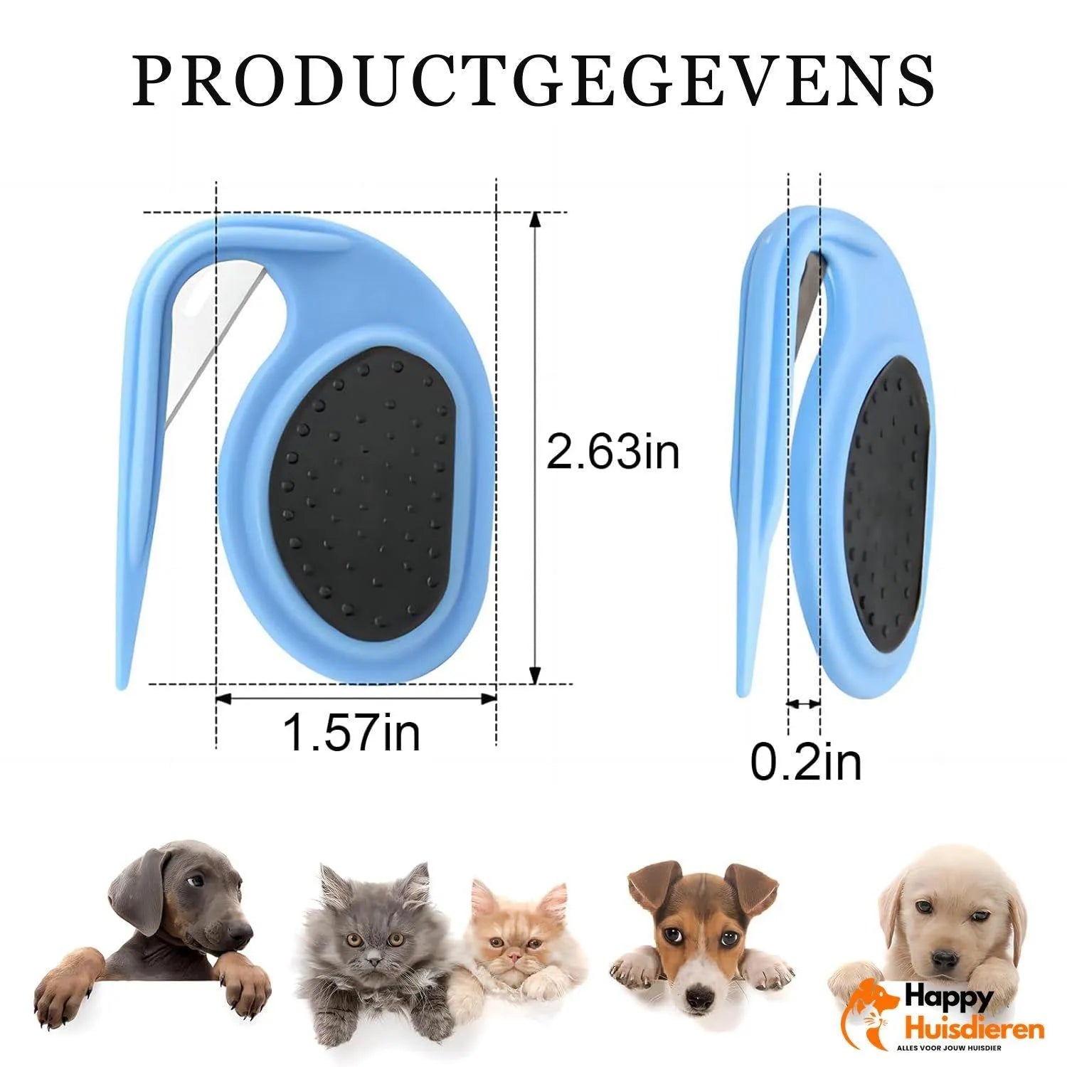 FurEase | Anti-klit borstel voor honden en katten – zacht & effectief