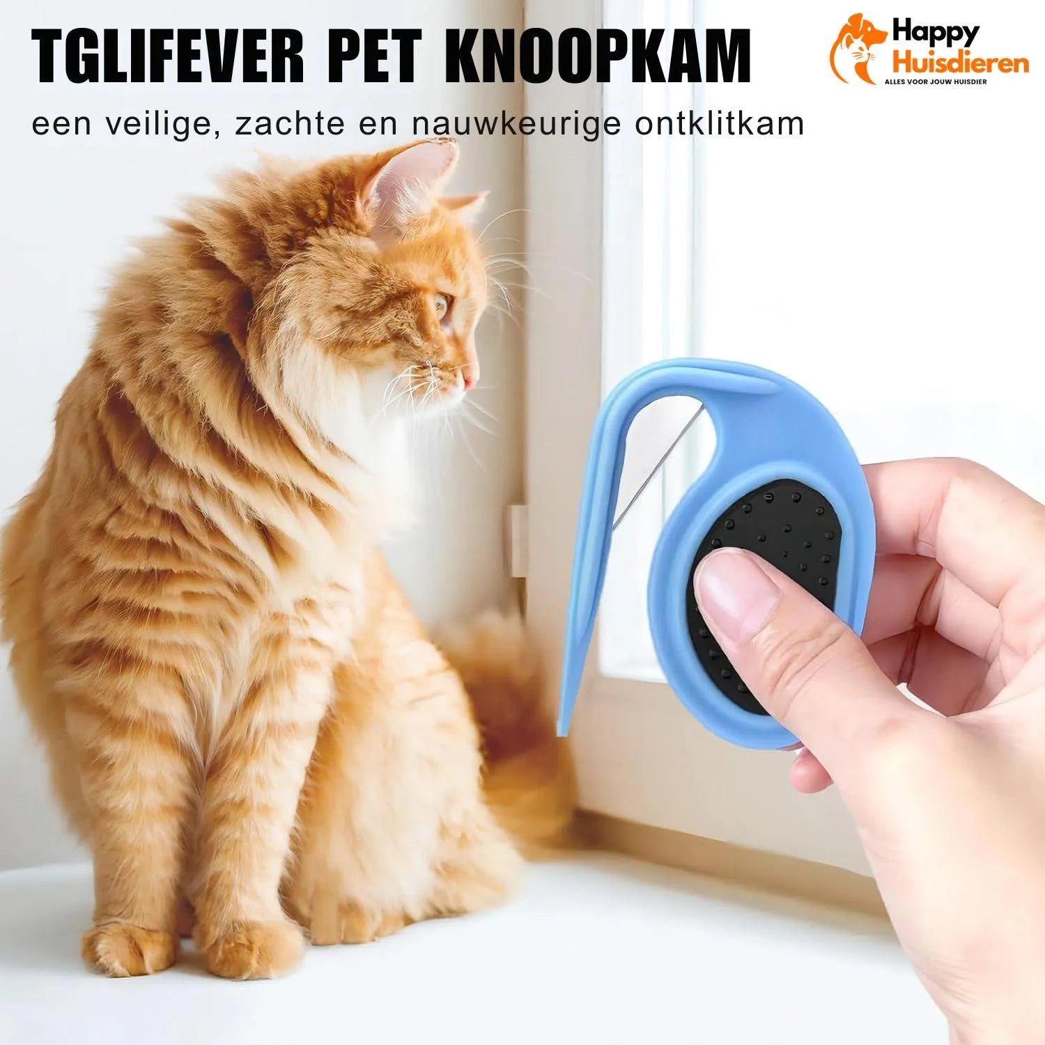 FurEase | Anti-klit borstel voor honden en katten – zacht & effectief