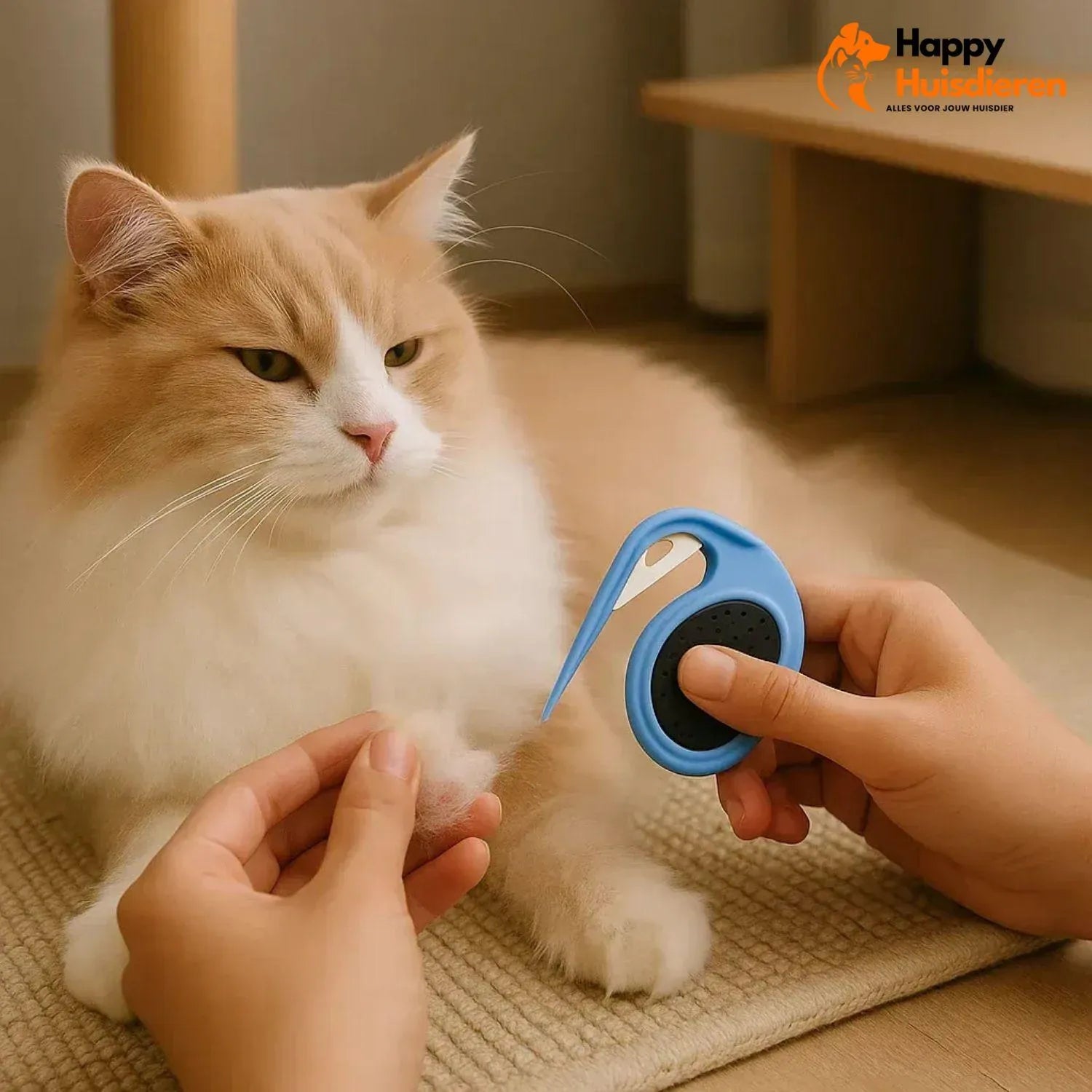 FurEase | Anti-klit borstel voor honden en katten – zacht & effectief