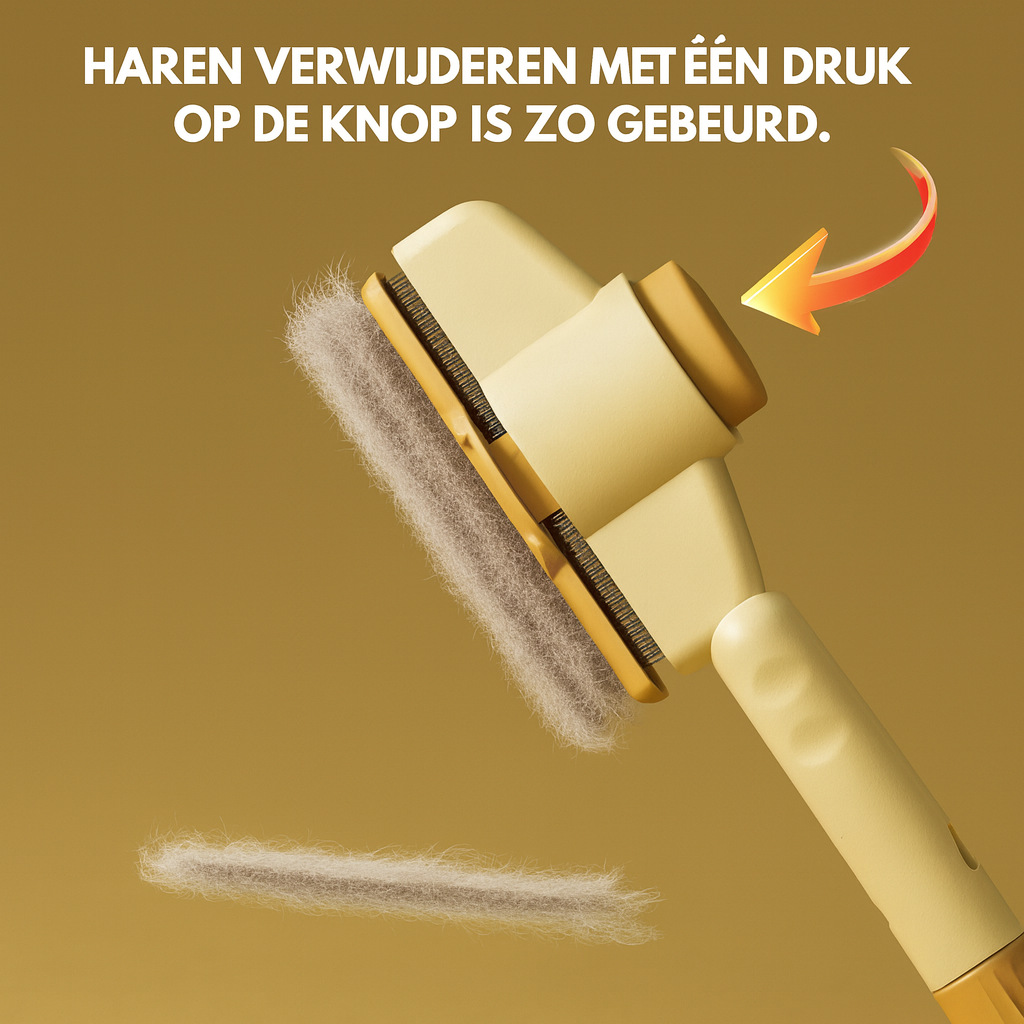 FurEase Slicker | Kattenborstel zelfreinigend tegen haarballen