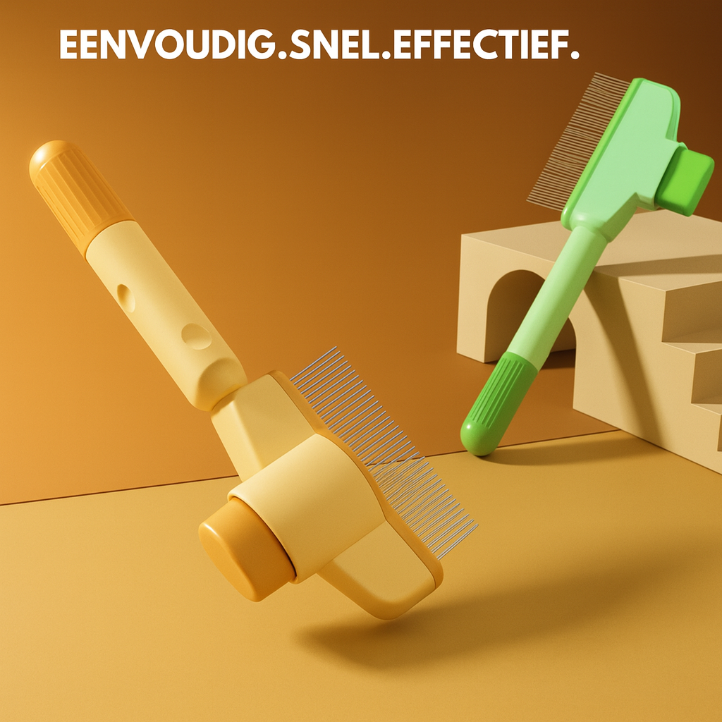 FurEase Slicker | Kattenborstel zelfreinigend tegen haarballen