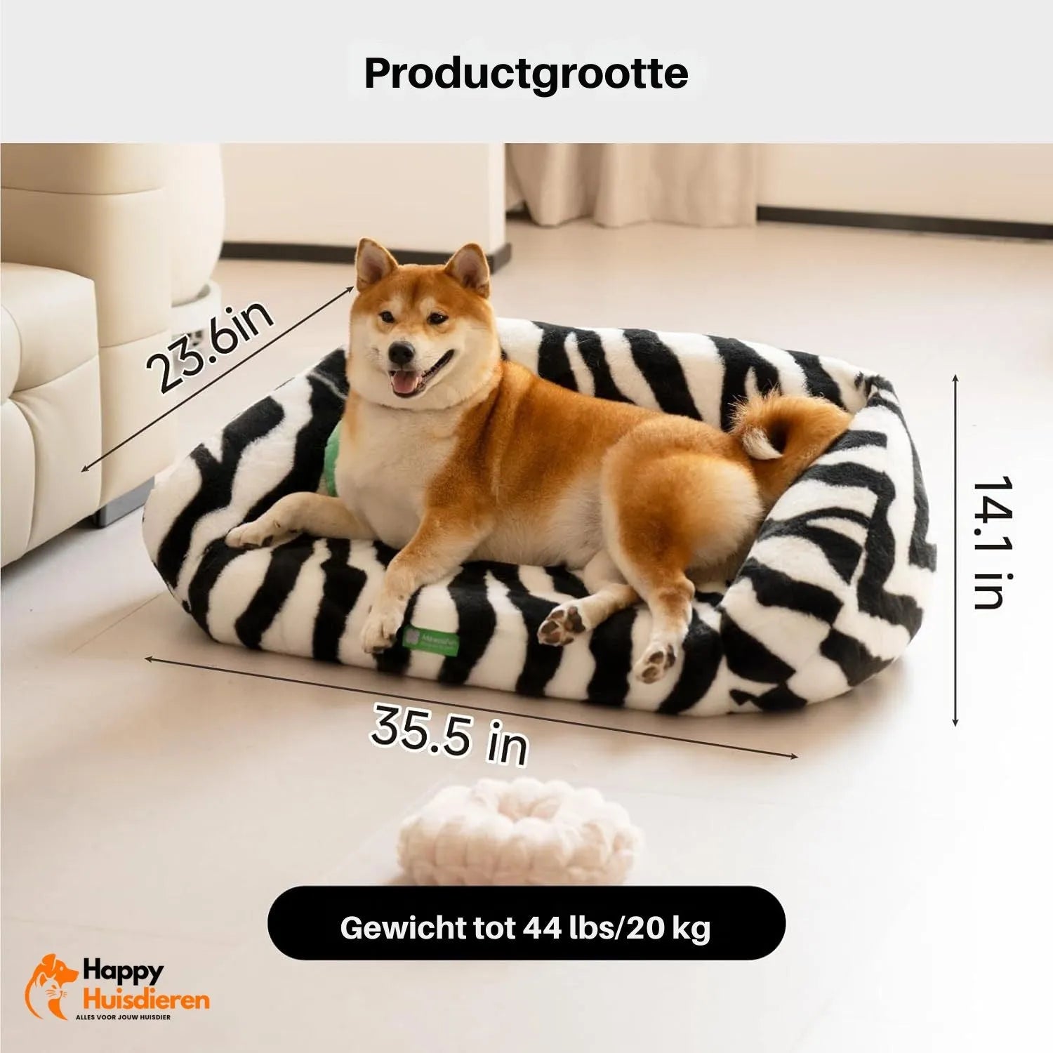 FurStripe | Moderne Hondenbank met Eenvoudig Onderhoud