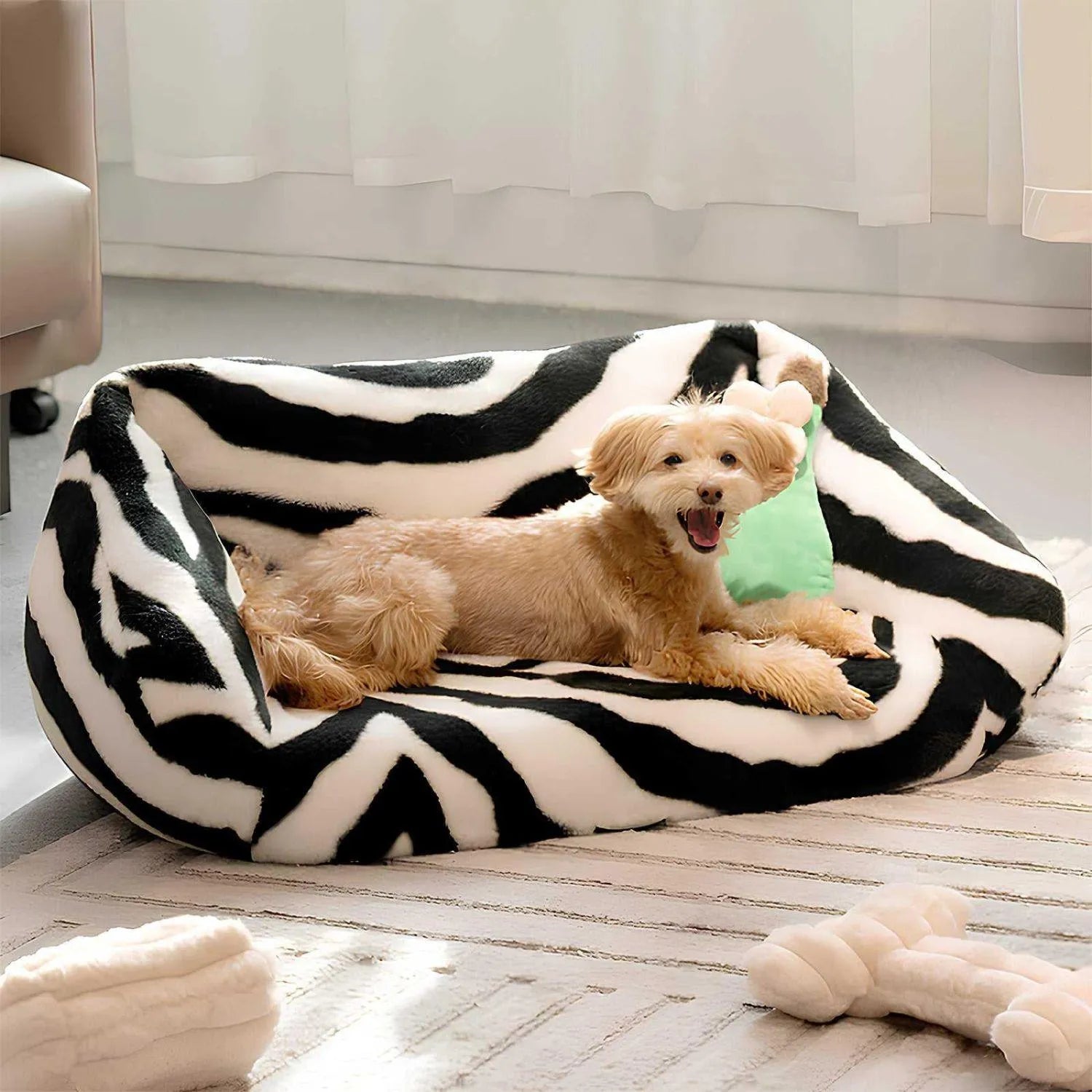 FurStripe | Moderne Hondenbank met Eenvoudig Onderhoud