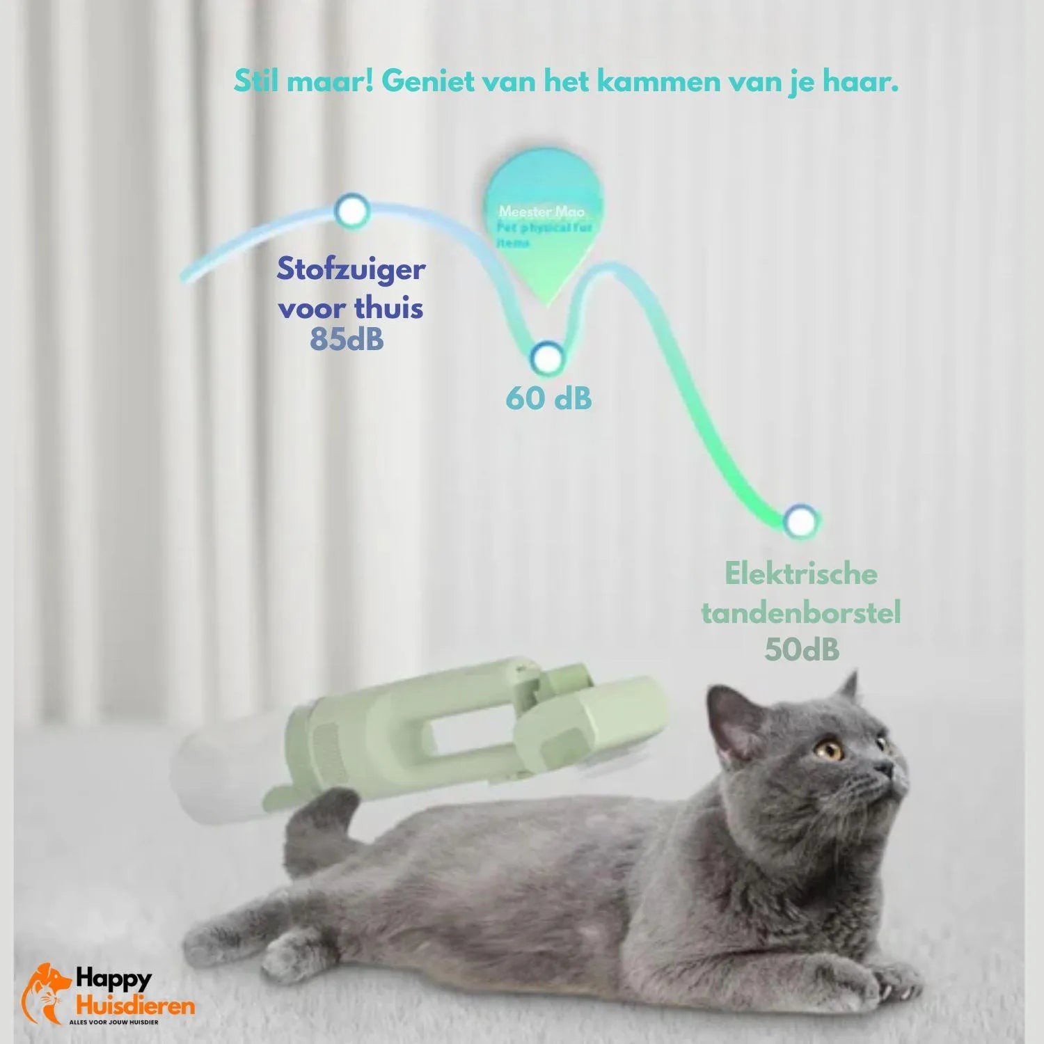 FurVac | Draadloze haarzuigborstel – stille verzorging & schoon huis zonder moeite