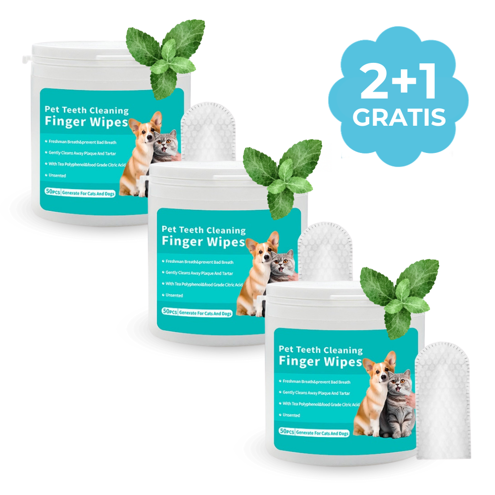 Gebitsdoekjes SmileSwipe | Vingerdoekjes hond & kat frisse adem