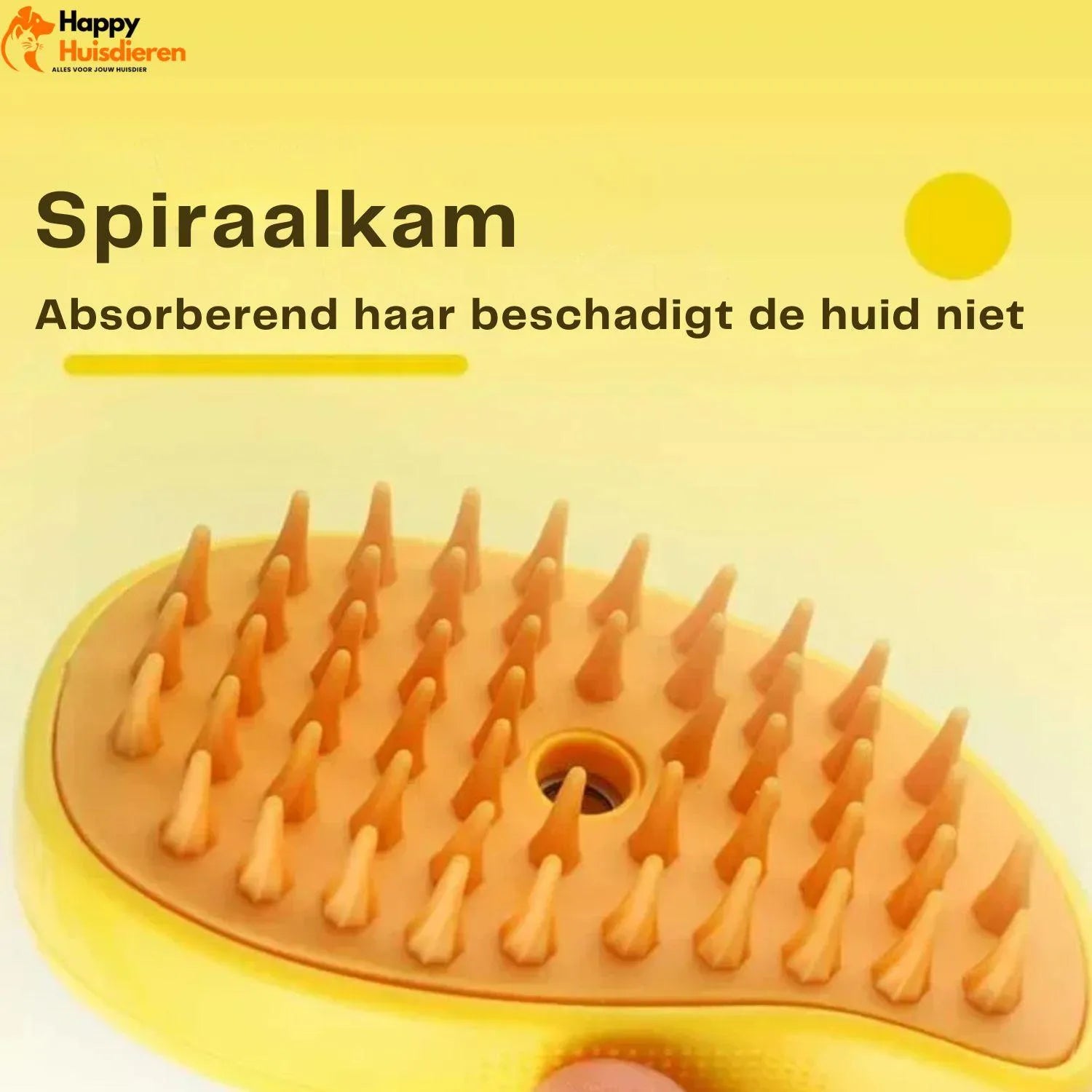 GlowGroom | Verzorgingsborstel met Stoom voor Katten