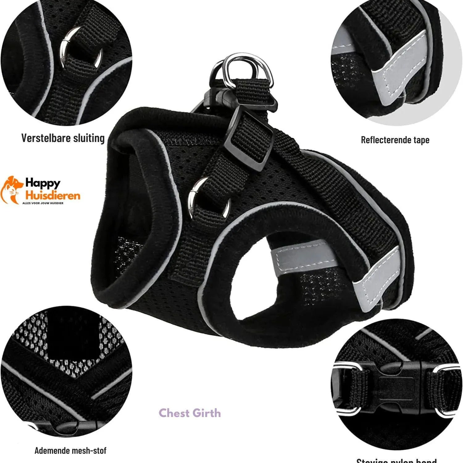 GlowPaw Gear | Ademend Pet Harnas voor Veilig Wandelen