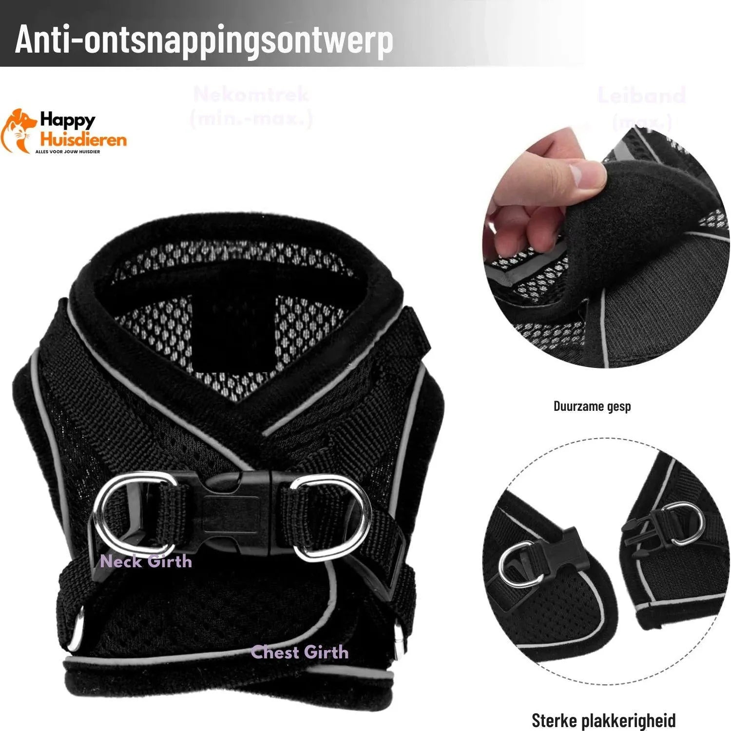 GlowPaw Gear | Ademend Pet Harnas voor Veilig Wandelen