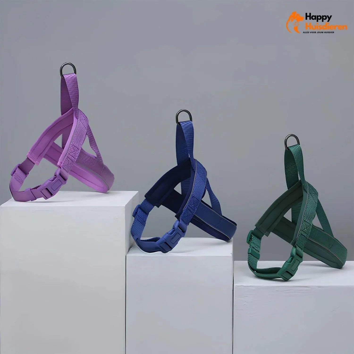 GlowTrail Set | Comfortabel Verstelbaar Hondentuig met Reflectie en Lijn