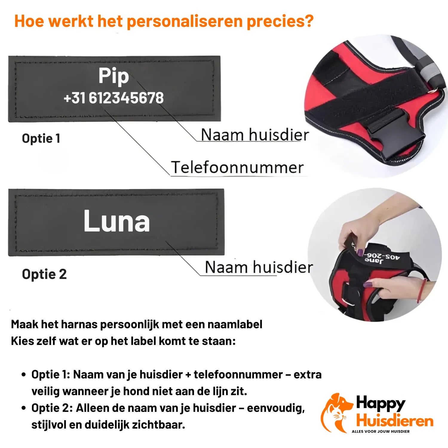 Guardian – Anti-Trek Gepersonaliseerd Hondentuig met Naamgravure en Telefoonnummer | Comfortabel & Veilig