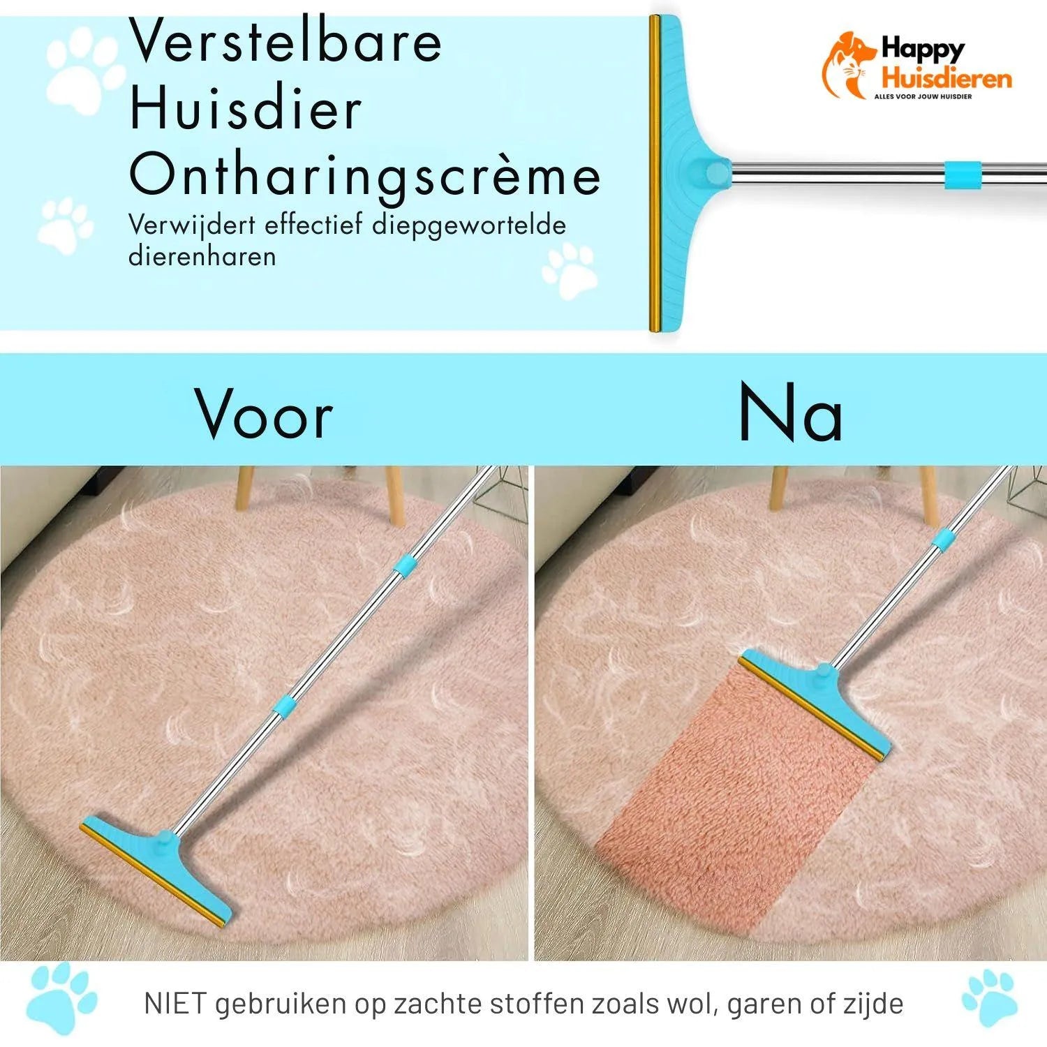 HairSweep | Multifunctionele borstel voor snelle haarverwijdering van huisdieren
